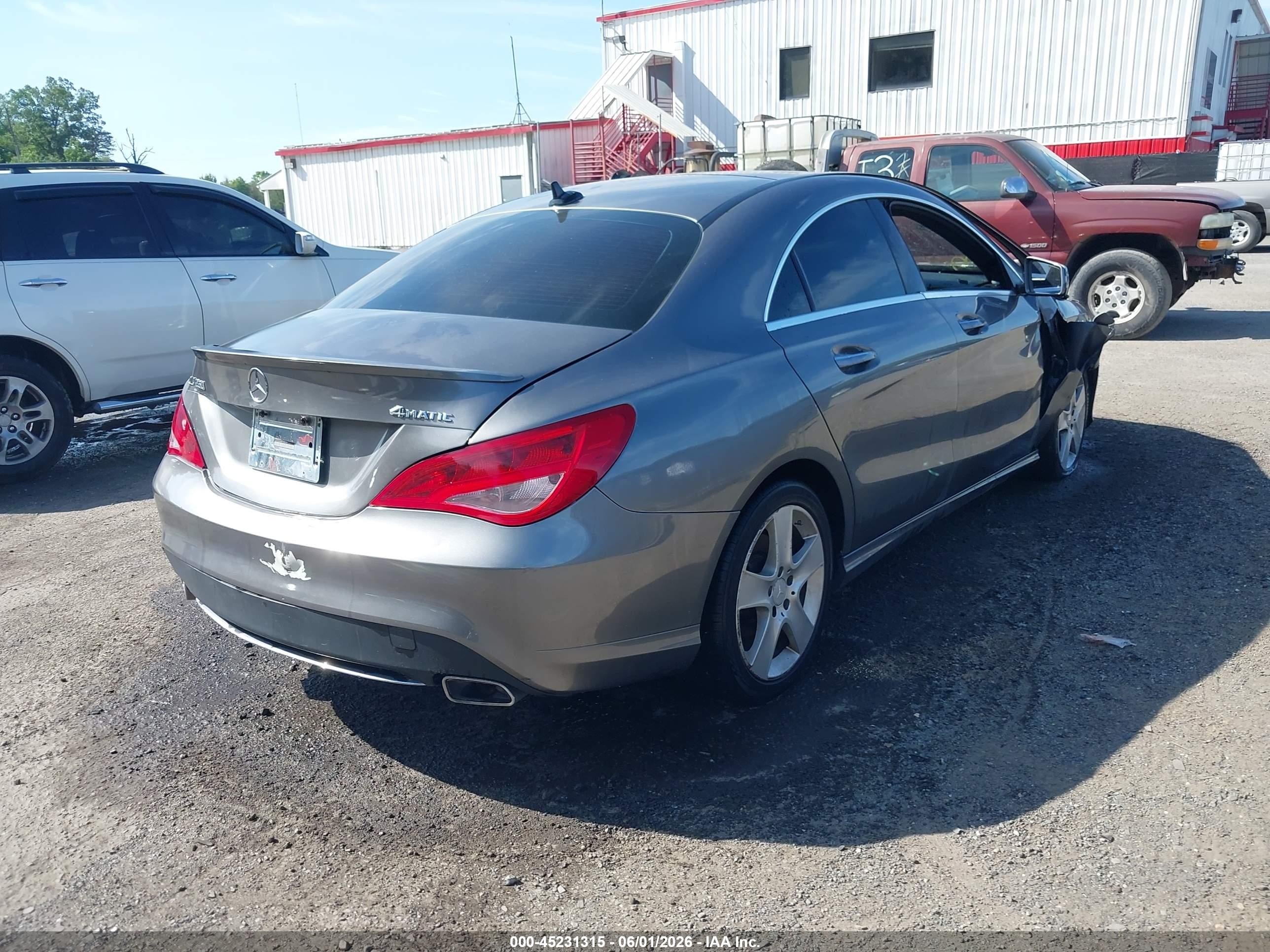 2015 Mercedes-benz Cla 250 4matic Gray vin: WDDSJ4GB8FN282281