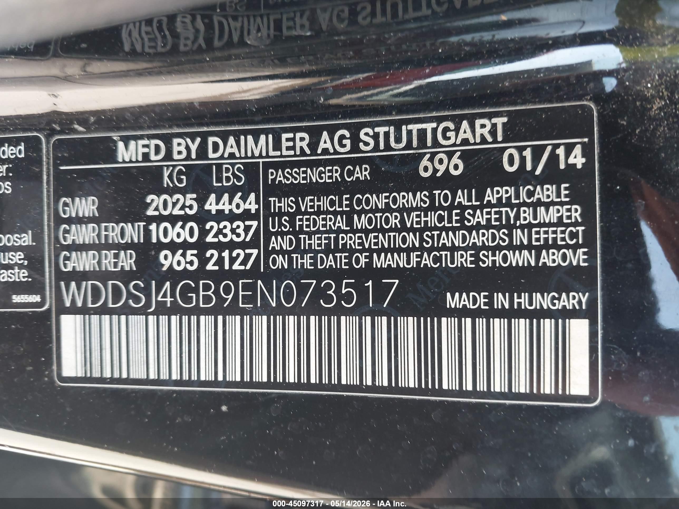 2014 Mercedes-benz Cla 250 4matic Black vin: WDDSJ4GB9EN073517