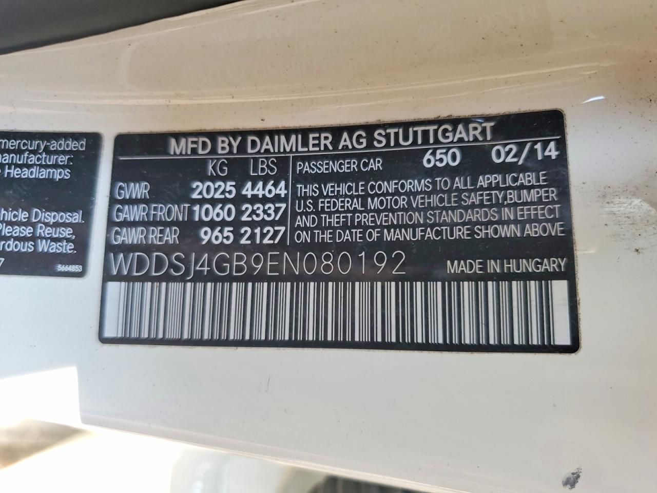 2014 Mercedes-benz Cla 250 4matic White vin: WDDSJ4GB9EN080192