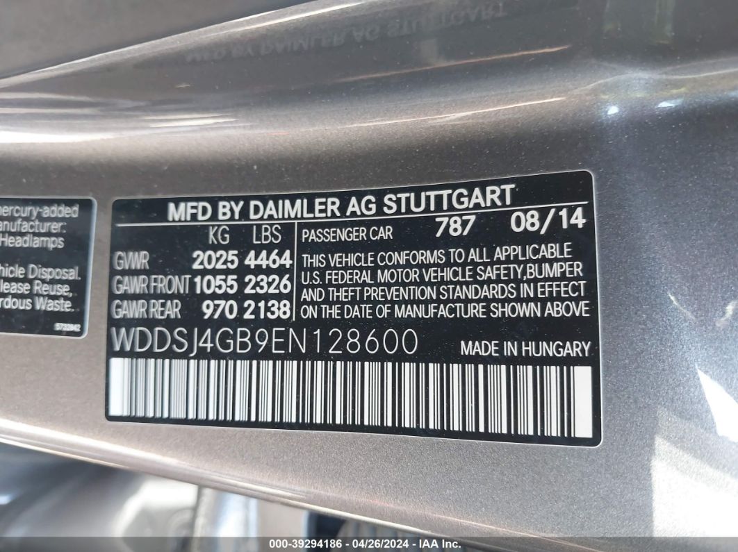 2014 Mercedes-benz Cla 250 4matic Gray vin: WDDSJ4GB9EN128600