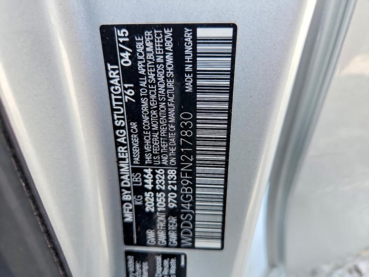 2015 Mercedes-benz Cla 250 4matic Silver vin: WDDSJ4GB9FN217830