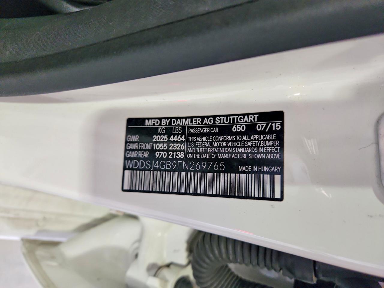 2015 Mercedes-benz Cla 250 4matic White vin: WDDSJ4GB9FN269765