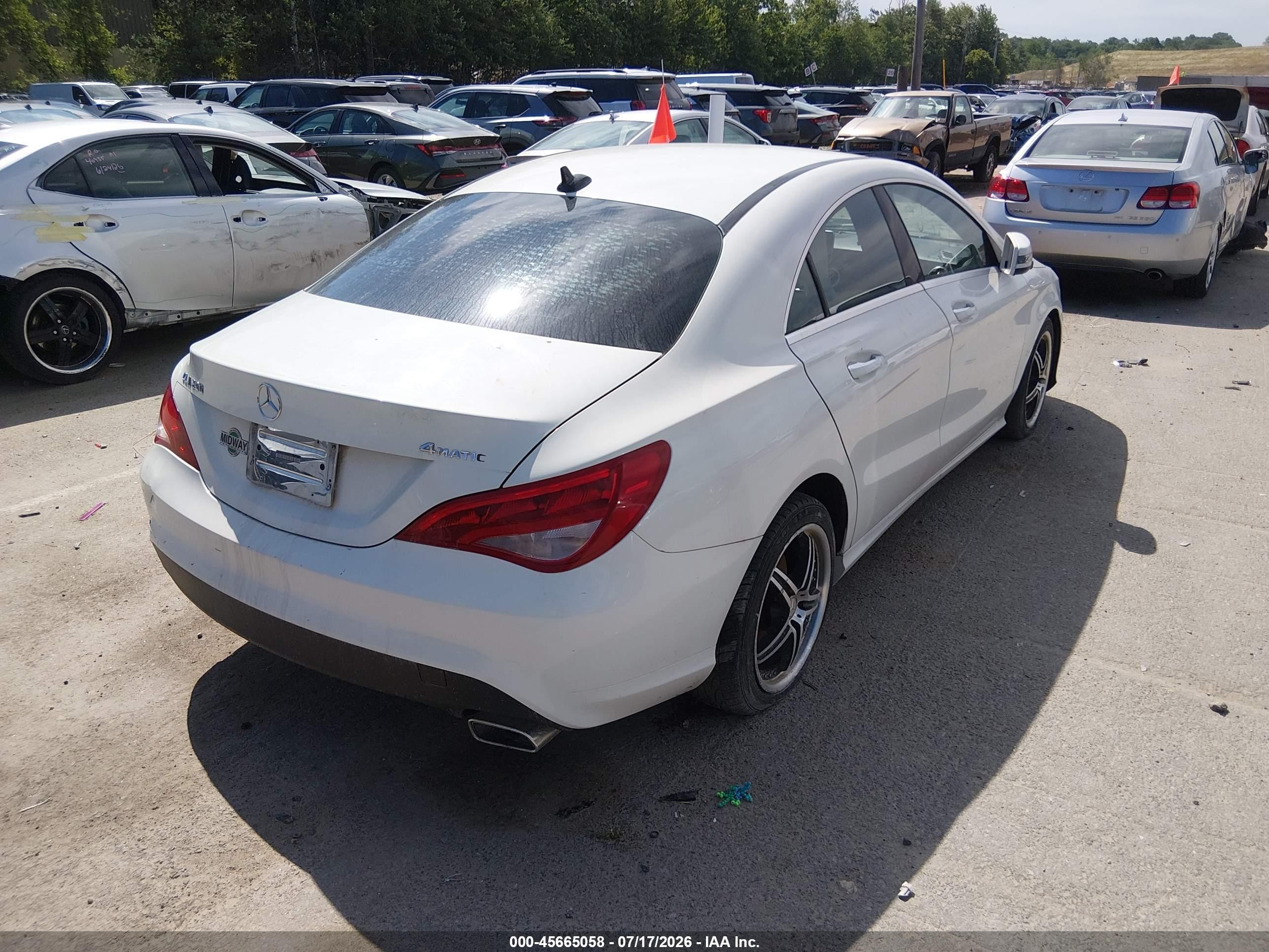 2015 Mercedes-benz Cla 250 4matic White vin: WDDSJ4GBXFN173465