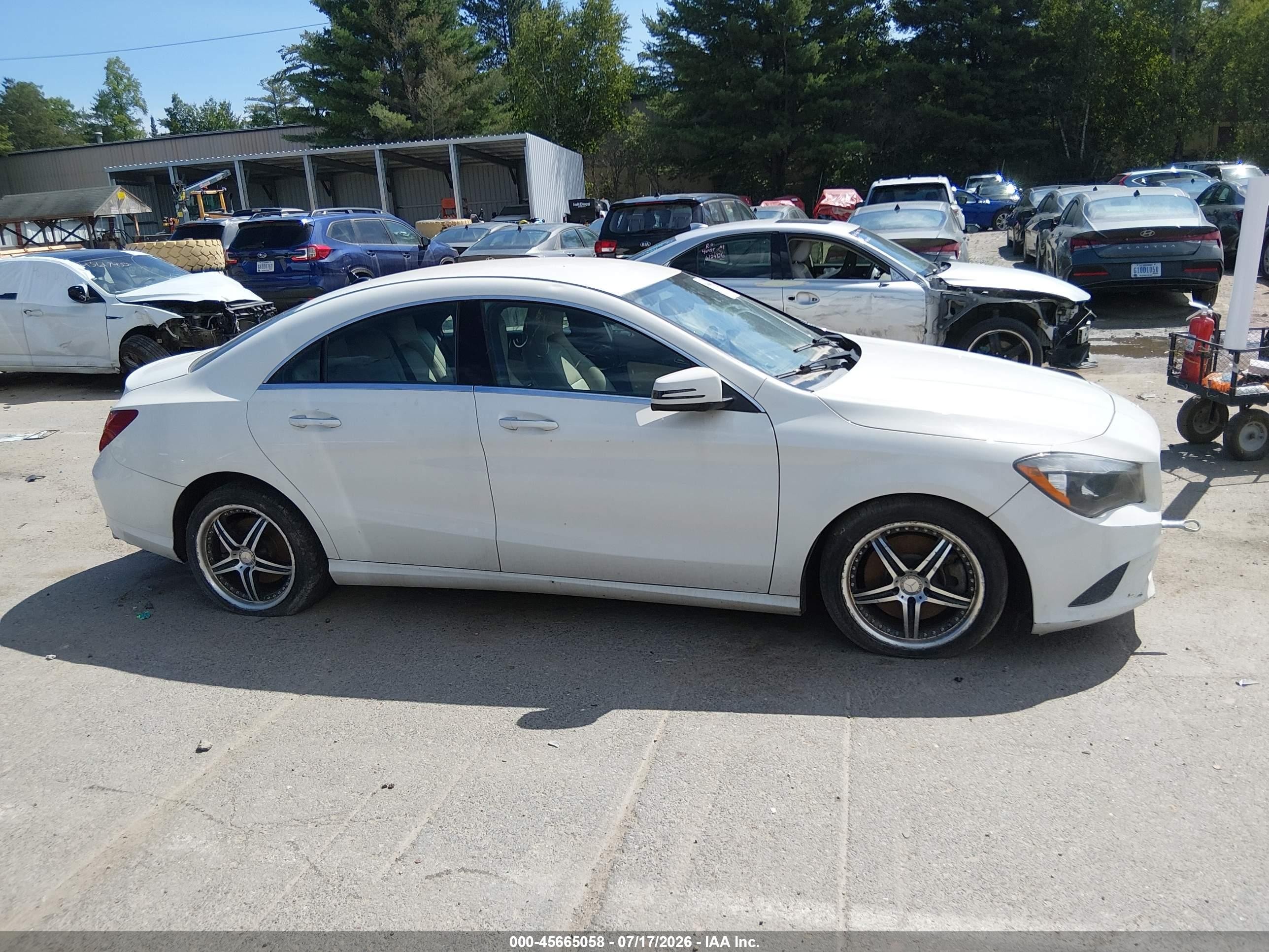 2015 Mercedes-benz Cla 250 4matic White vin: WDDSJ4GBXFN173465