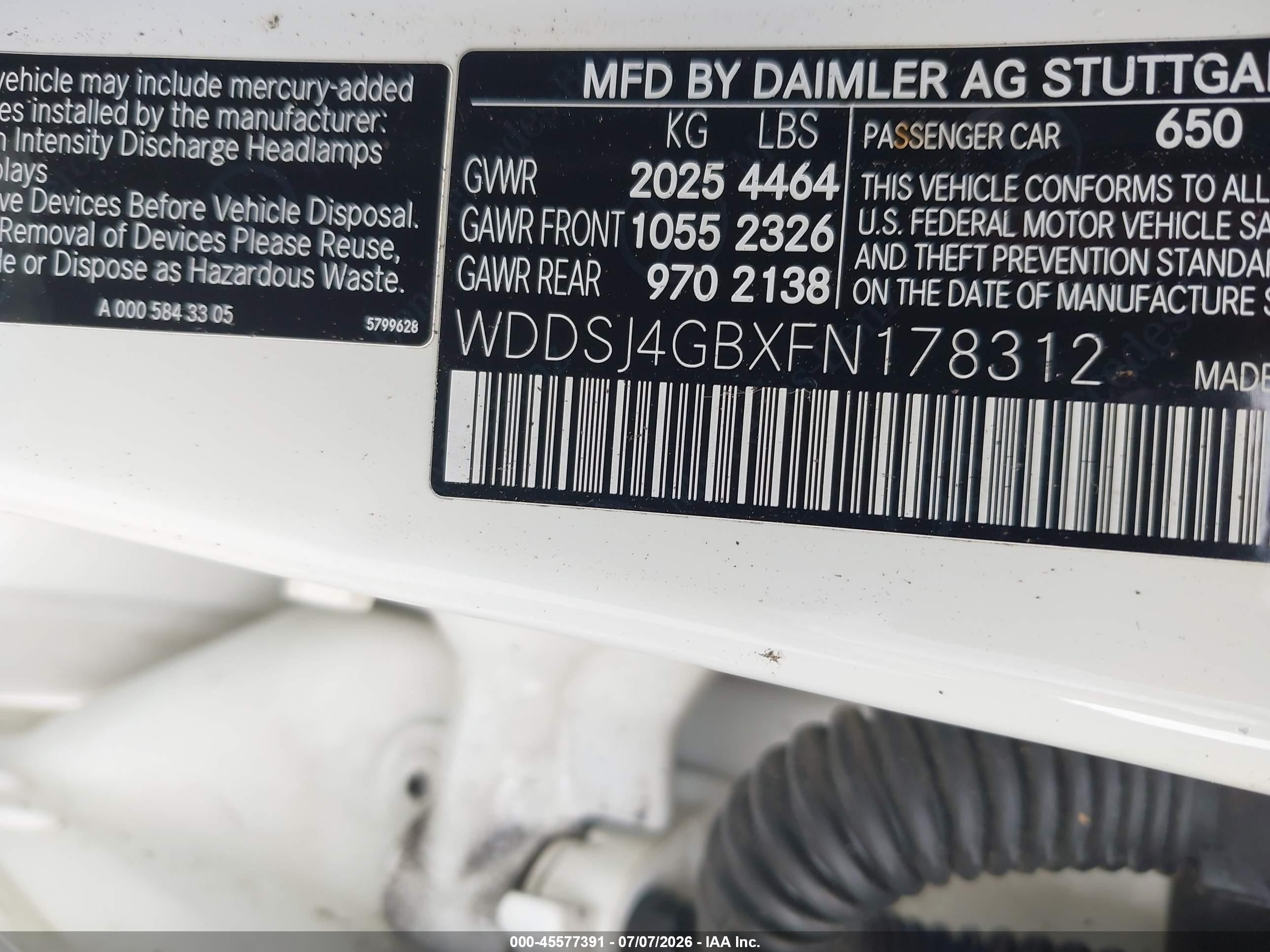 2015 Mercedes-benz Cla 250 4matic White vin: WDDSJ4GBXFN178312