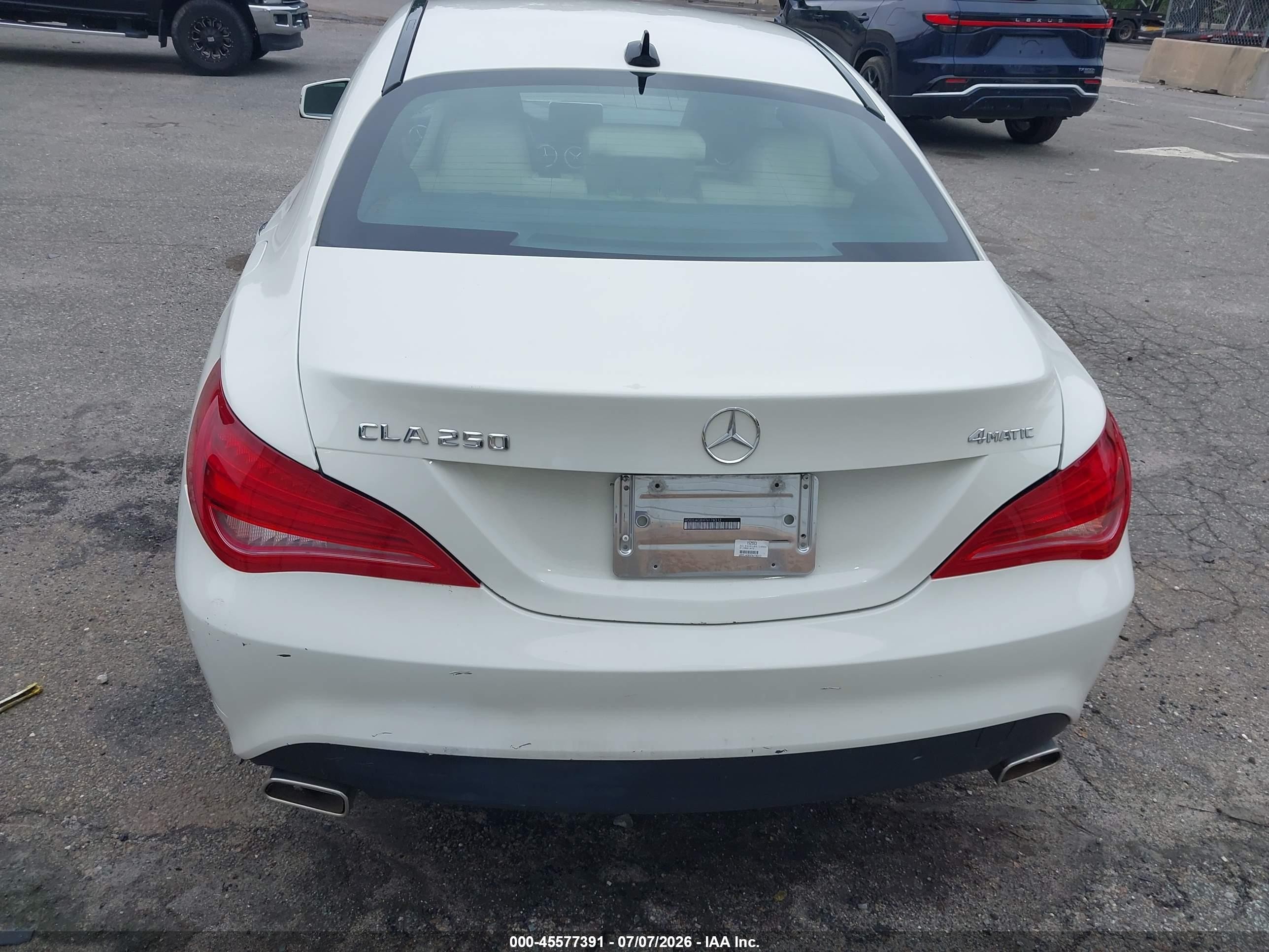 2015 Mercedes-benz Cla 250 4matic White vin: WDDSJ4GBXFN178312