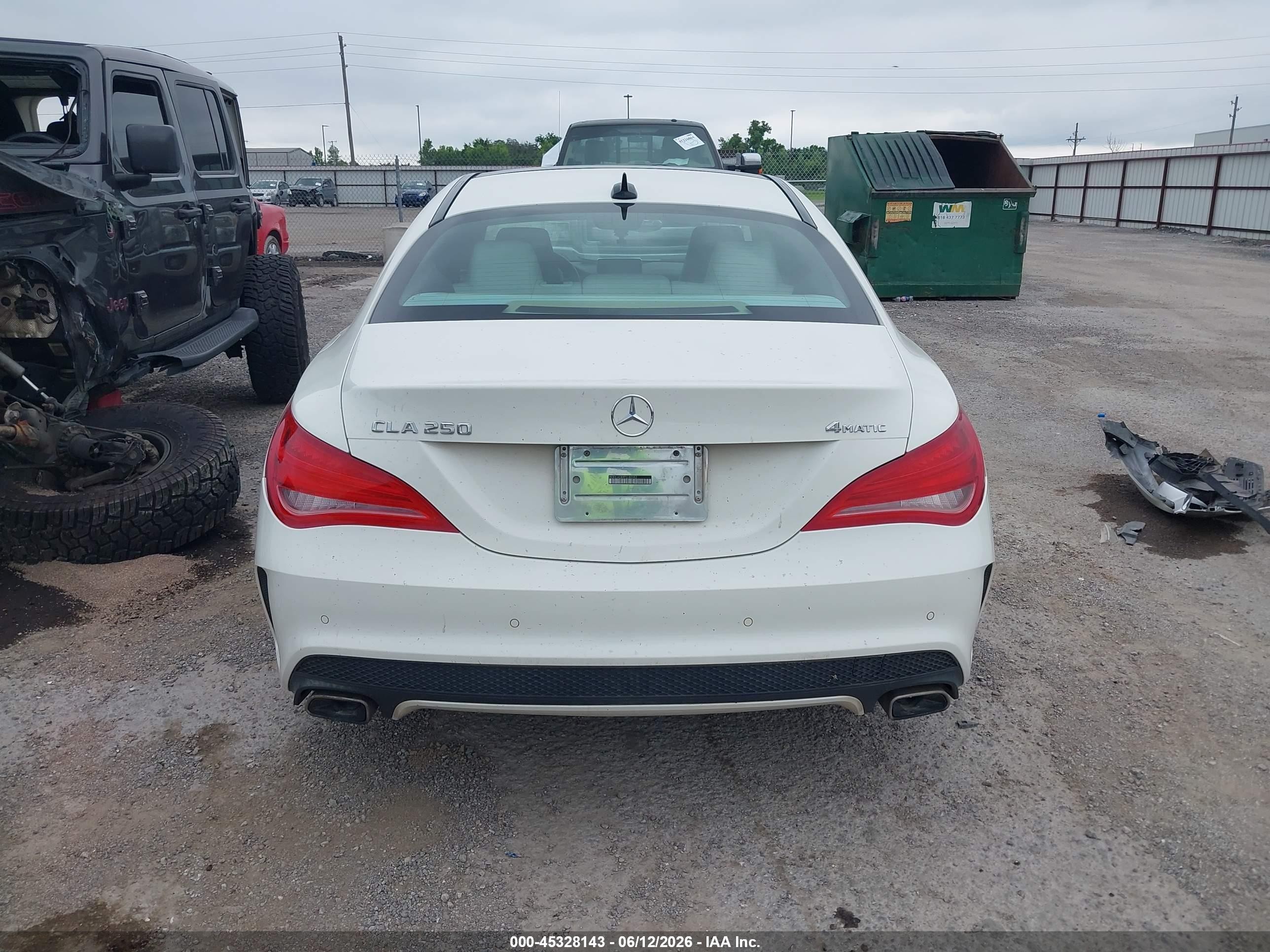 2015 Mercedes-benz Cla 250 4matic White vin: WDDSJ4GBXFN182053