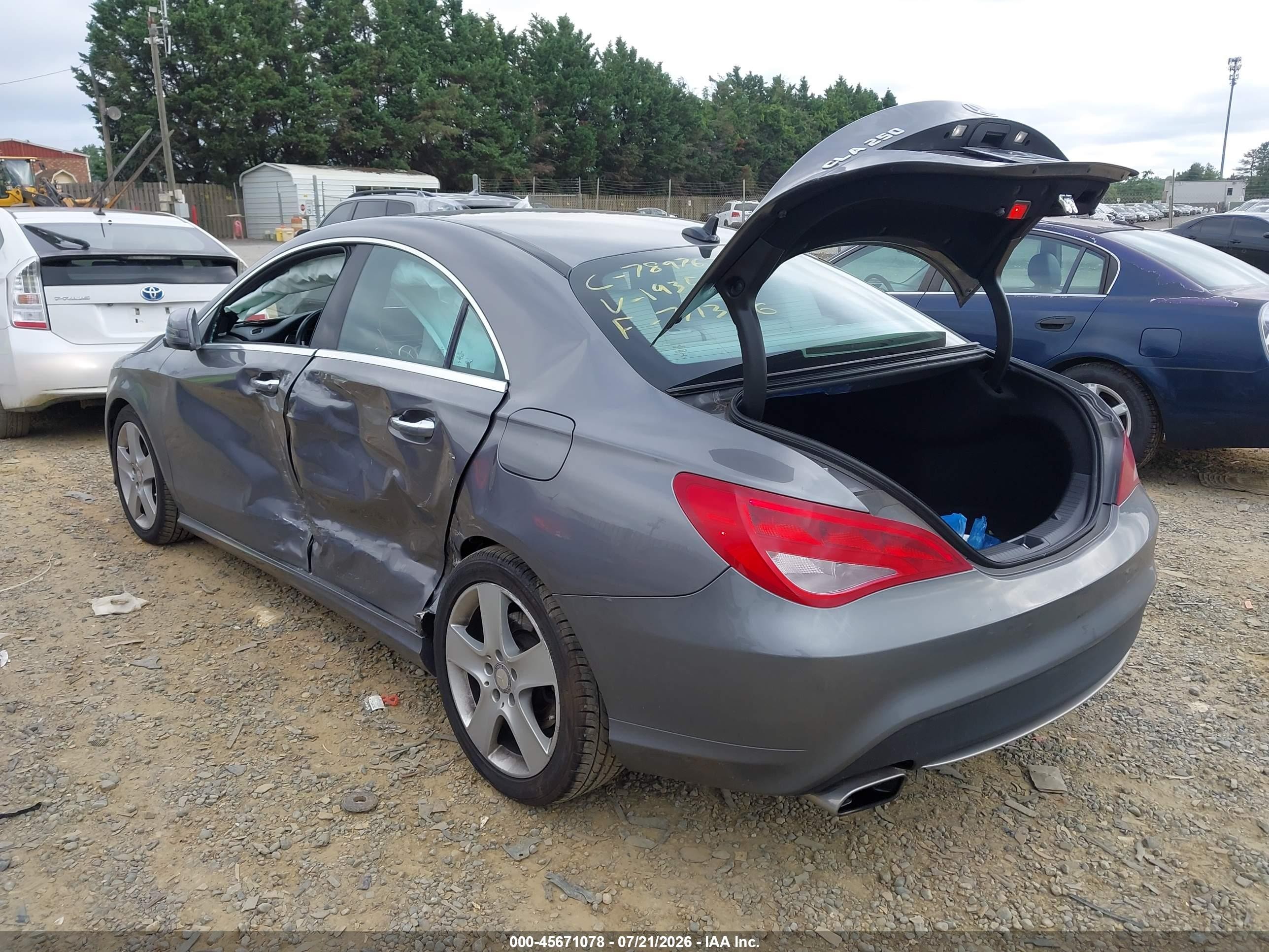 2015 Mercedes-benz Cla 250 4matic Gray vin: WDDSJ4GBXFN193585