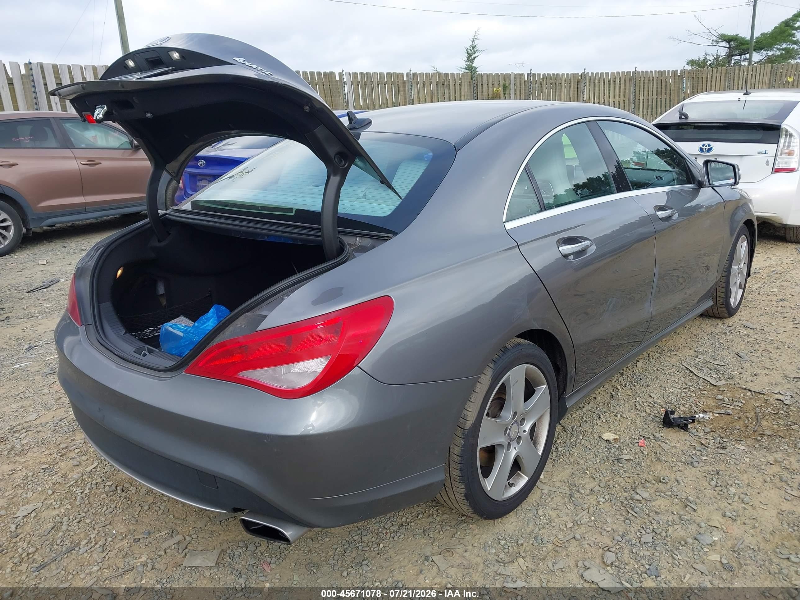 2015 Mercedes-benz Cla 250 4matic Gray vin: WDDSJ4GBXFN193585