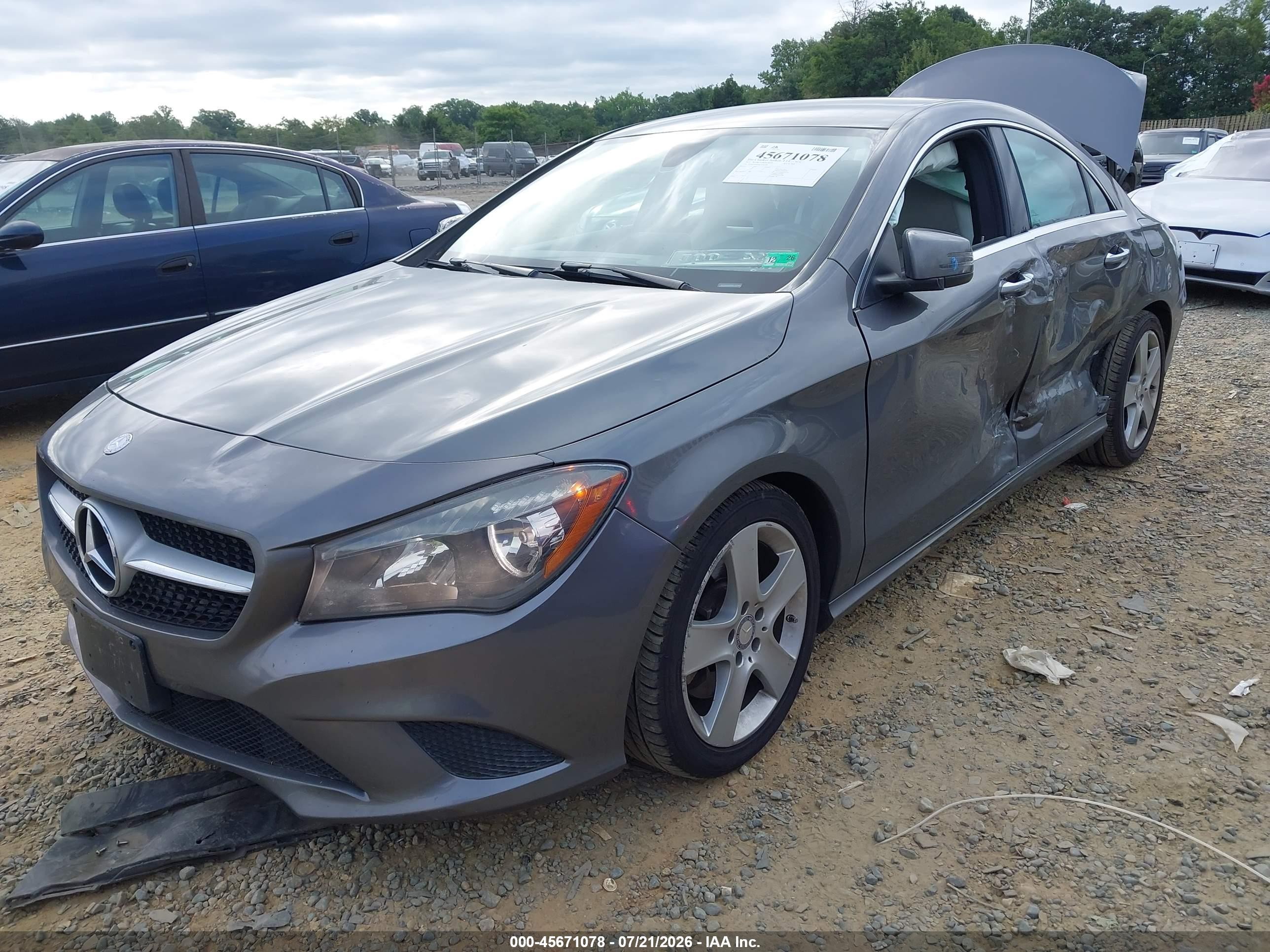 2015 Mercedes-benz Cla 250 4matic Gray vin: WDDSJ4GBXFN193585