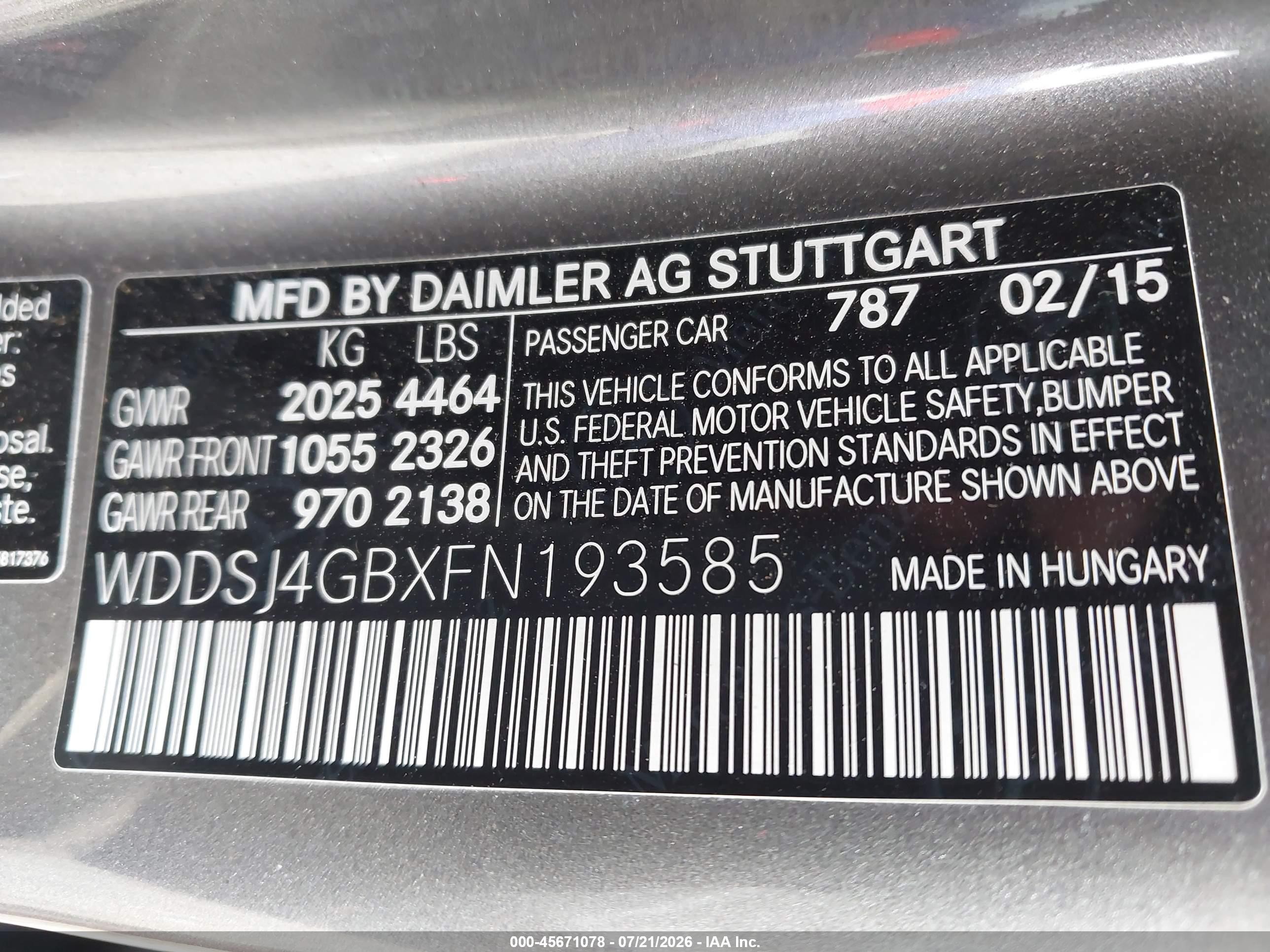 2015 Mercedes-benz Cla 250 4matic Gray vin: WDDSJ4GBXFN193585