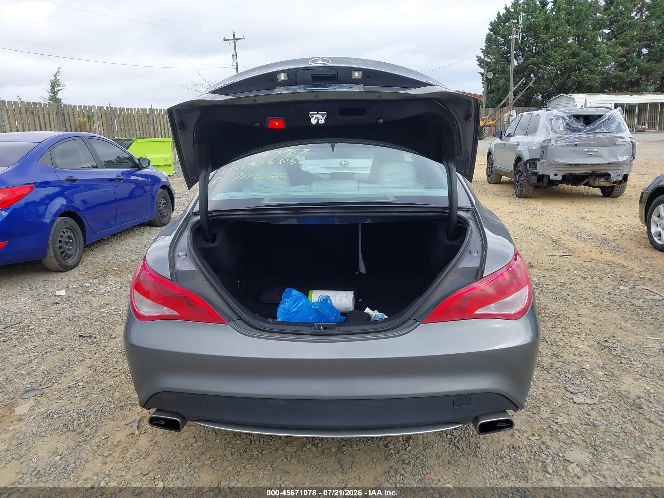 2015 Mercedes-benz Cla 250 4matic Gray vin: WDDSJ4GBXFN193585