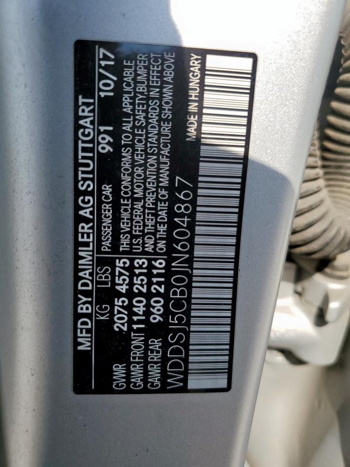 2018 Mercedes-benz Cla 45 Amg Silver vin: WDDSJ5CB0JN604867