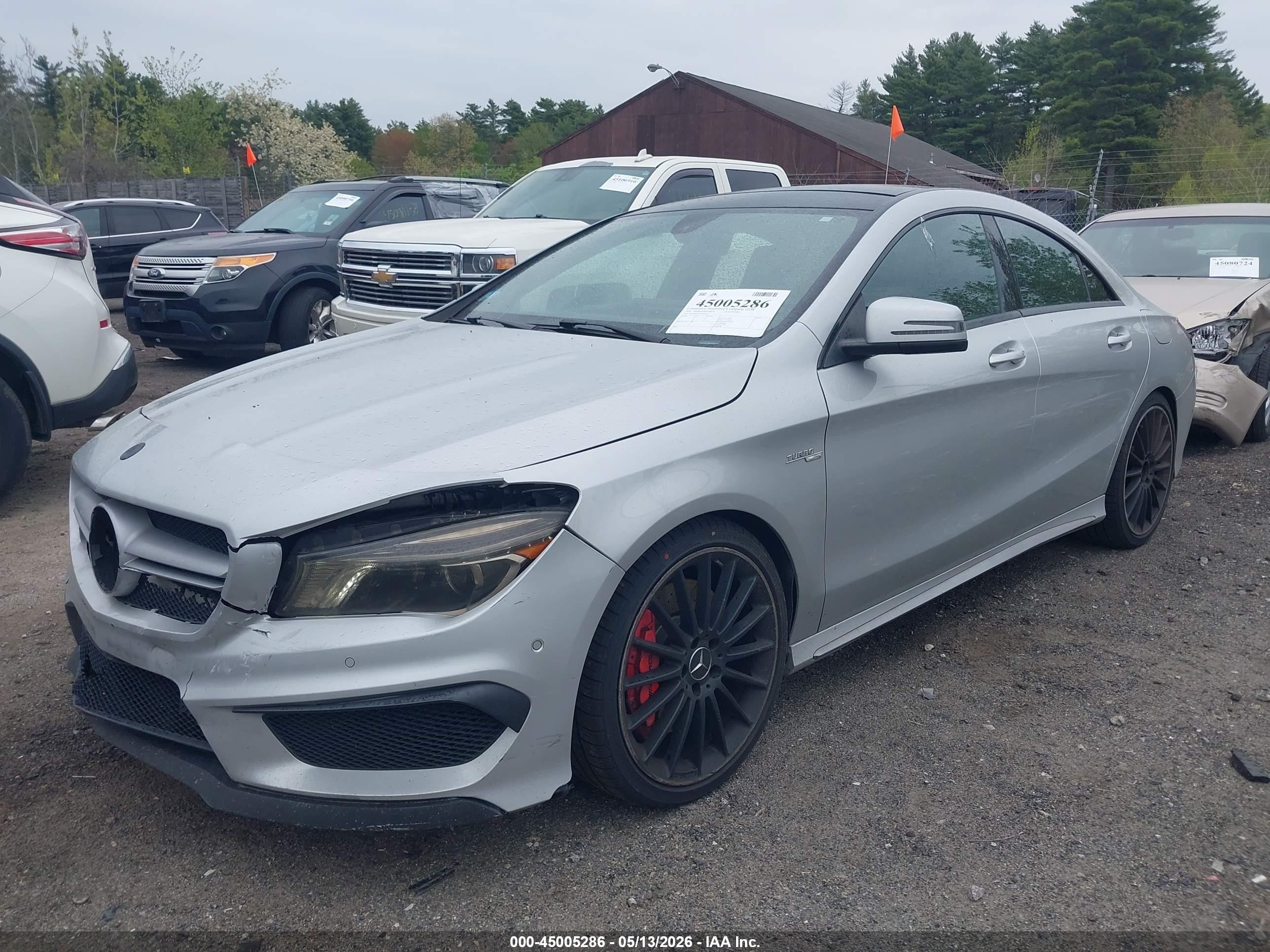 2014 Mercedes-benz Cla 45 Amg 4matic Серебряный vin: WDDSJ5CB3EN045871