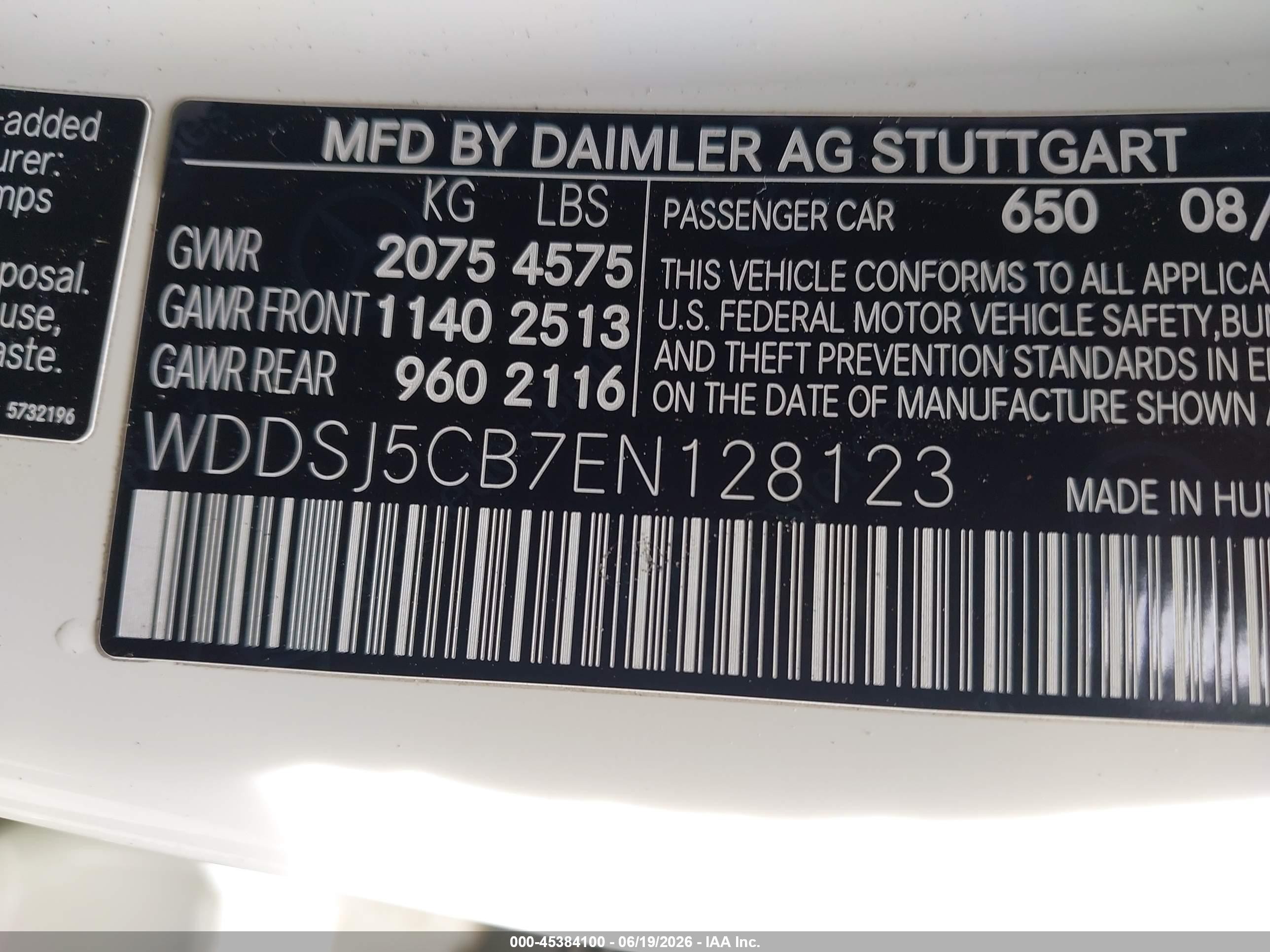 2014 Mercedes-benz Cla 45 Amg 4matic White vin: WDDSJ5CB7EN128123
