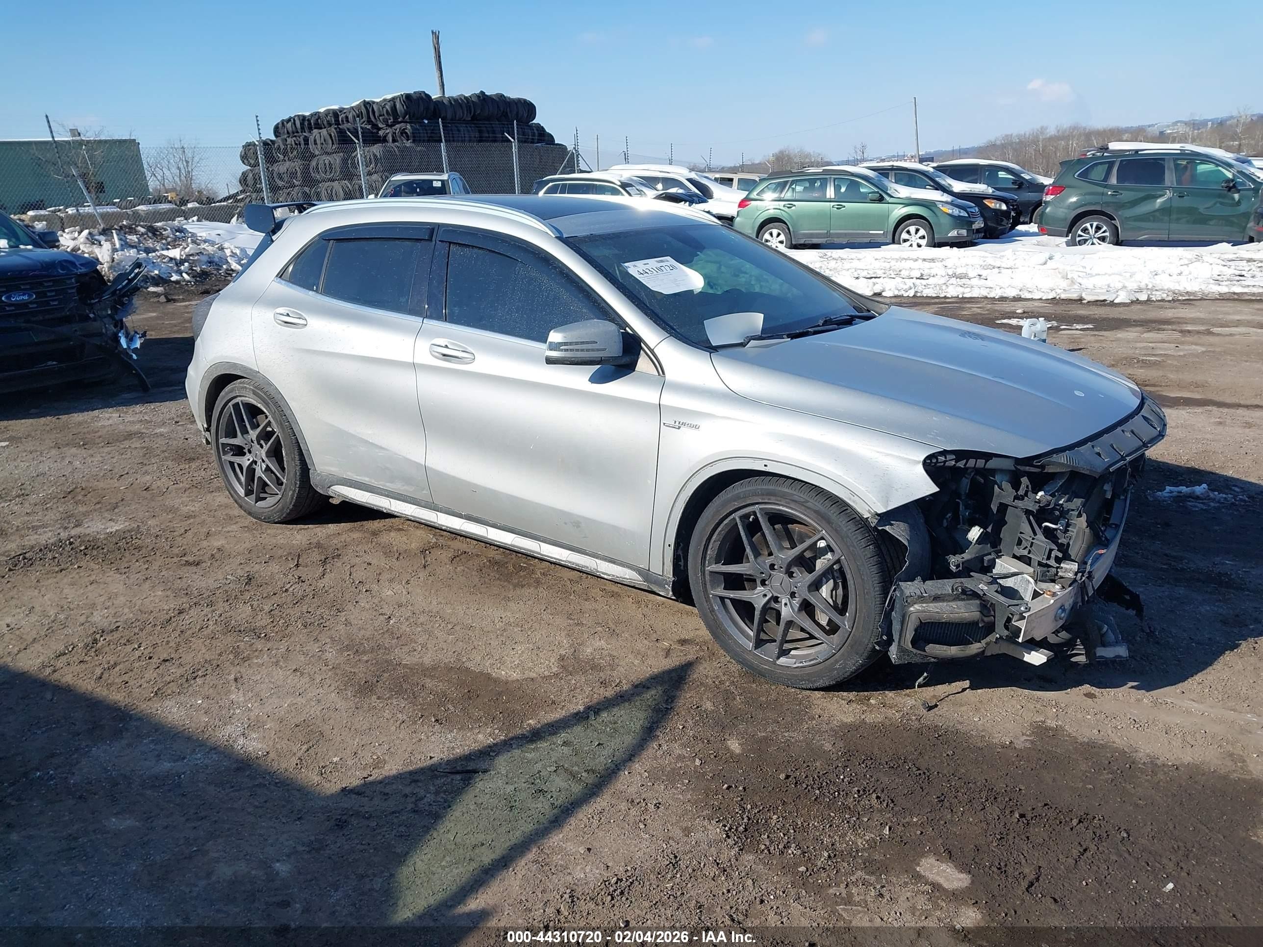 2015 Mercedes-benz Gla 45 Amg 4matic Silver vin: WDDTG5CB1FJ128520