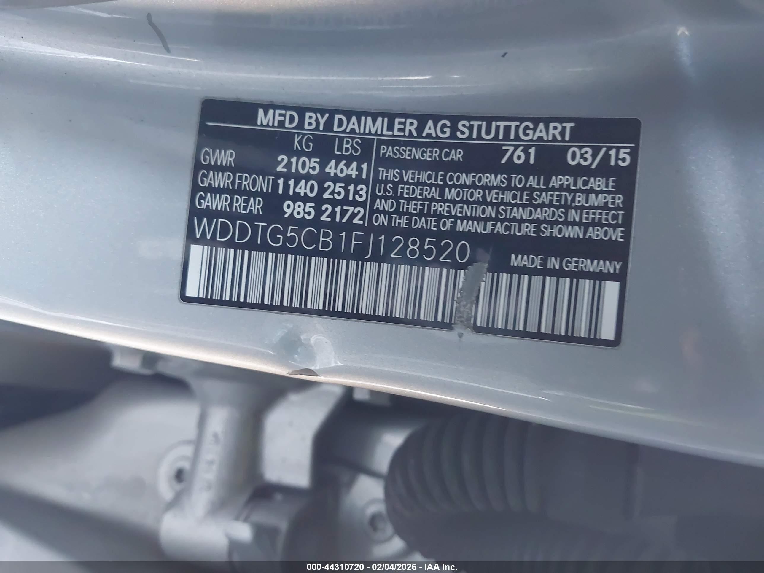 2015 Mercedes-benz Gla 45 Amg 4matic Silver vin: WDDTG5CB1FJ128520