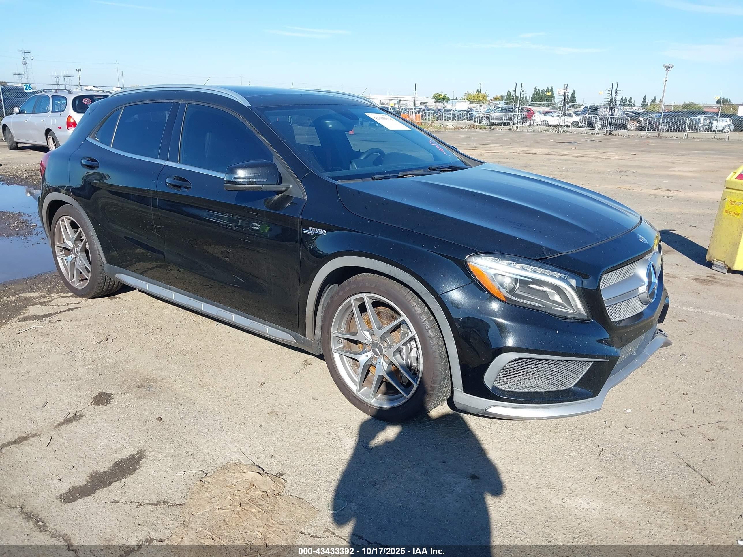 2015 Mercedes-benz Gla 45 Amg 4matic Black vin: WDDTG5CBXFJ055132