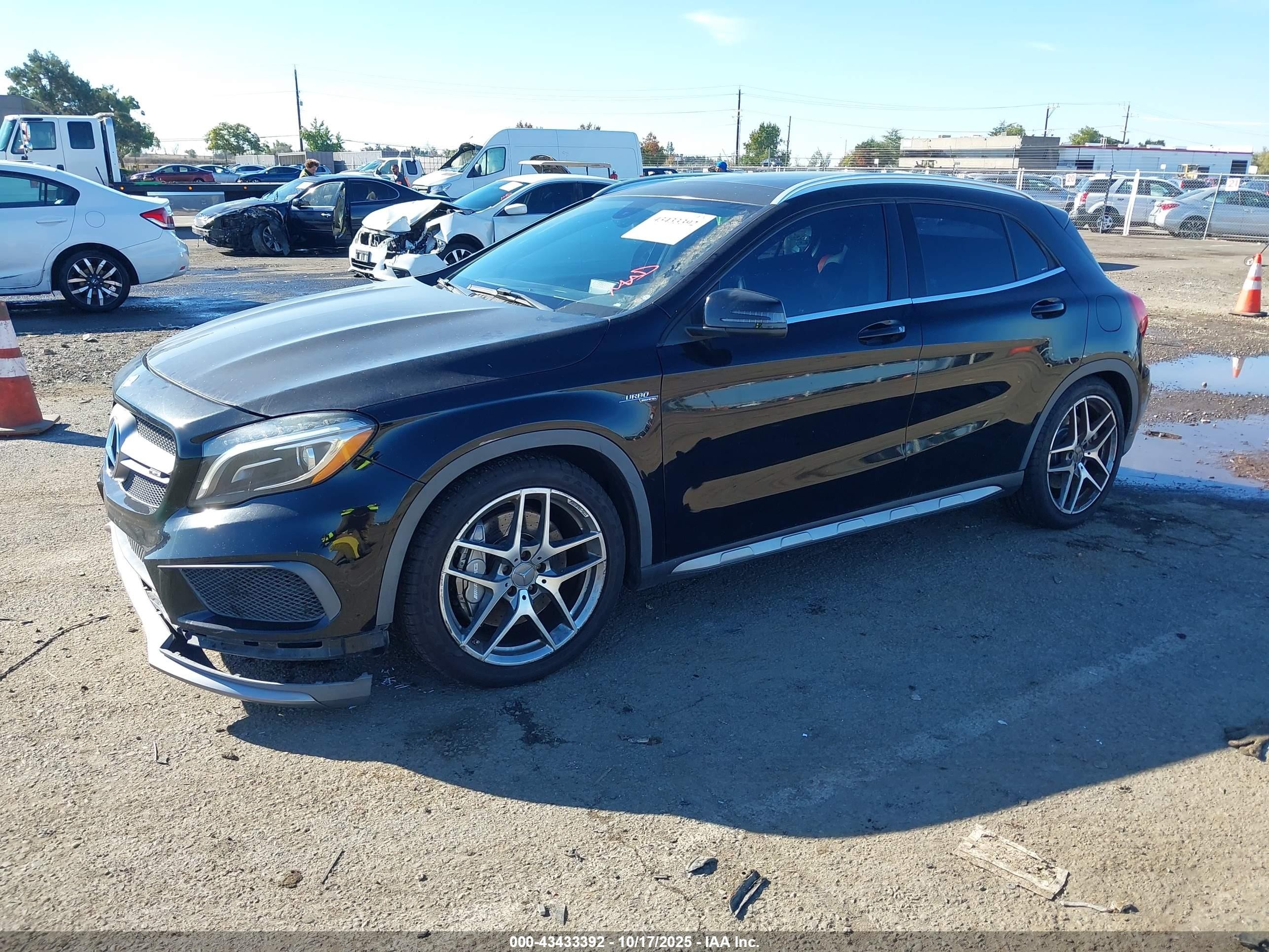 2015 Mercedes-benz Gla 45 Amg 4matic Black vin: WDDTG5CBXFJ055132