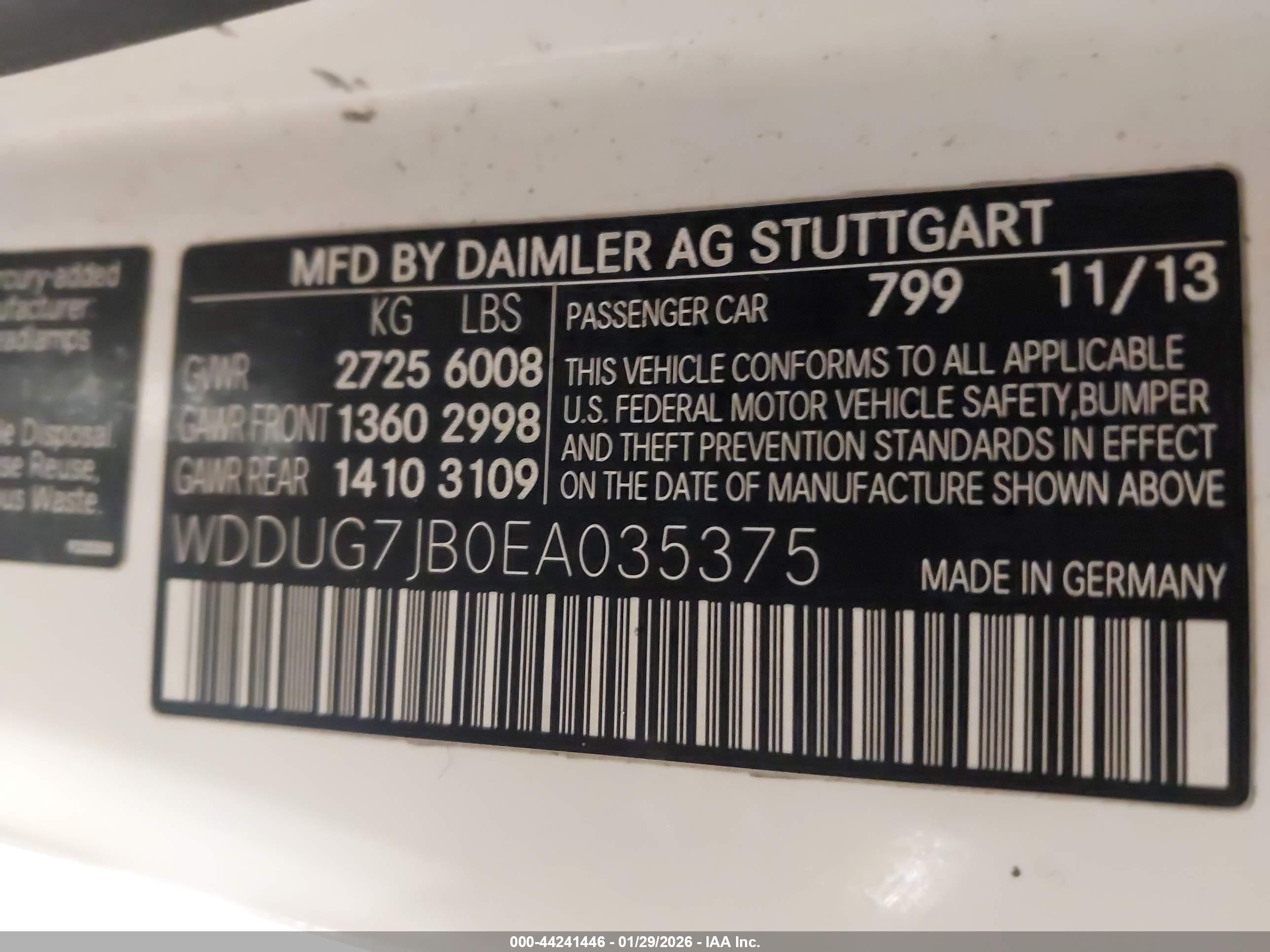 2014 Mercedes-benz S 63 Amg 4matic White vin: WDDUG7JB0EA035375