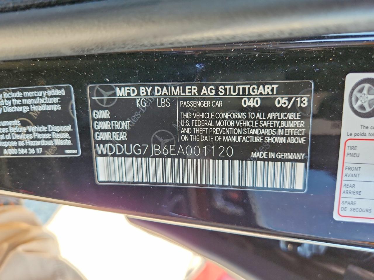 2014 Mercedes-benz S 63 Amg Black vin: WDDUG7JB6EA001120
