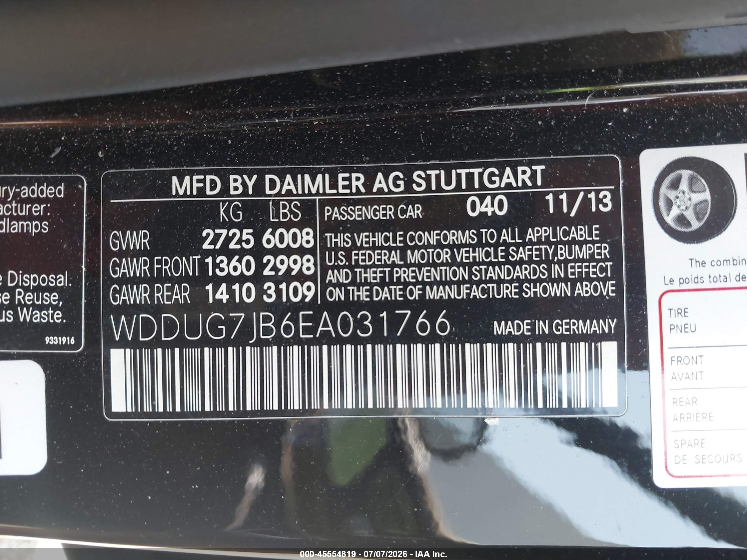 2014 Mercedes-benz S 63 Amg 4matic Black vin: WDDUG7JB6EA031766