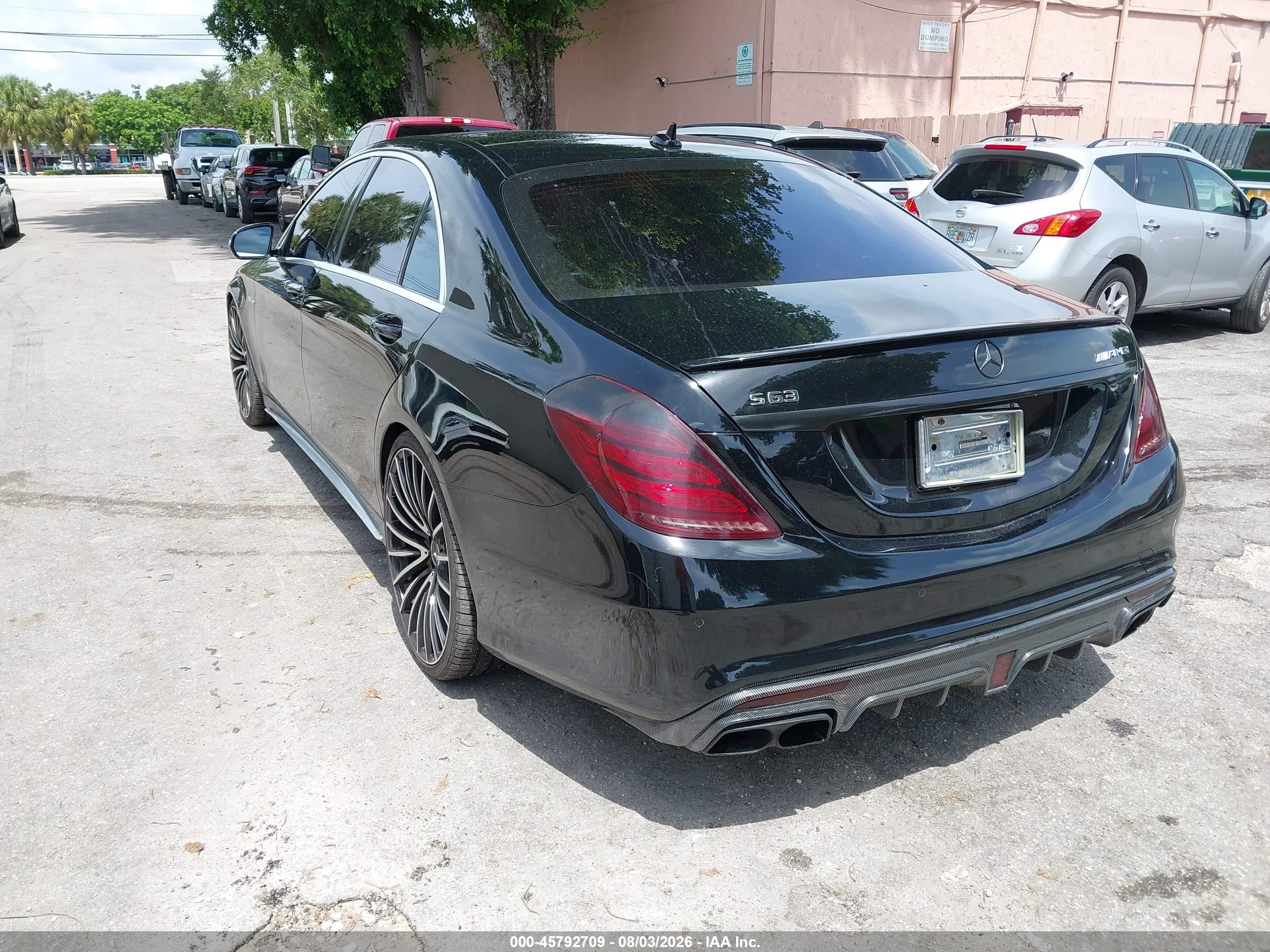 2015 Mercedes-benz S 63 Amg 4matic Black vin: WDDUG7JB7FA072196