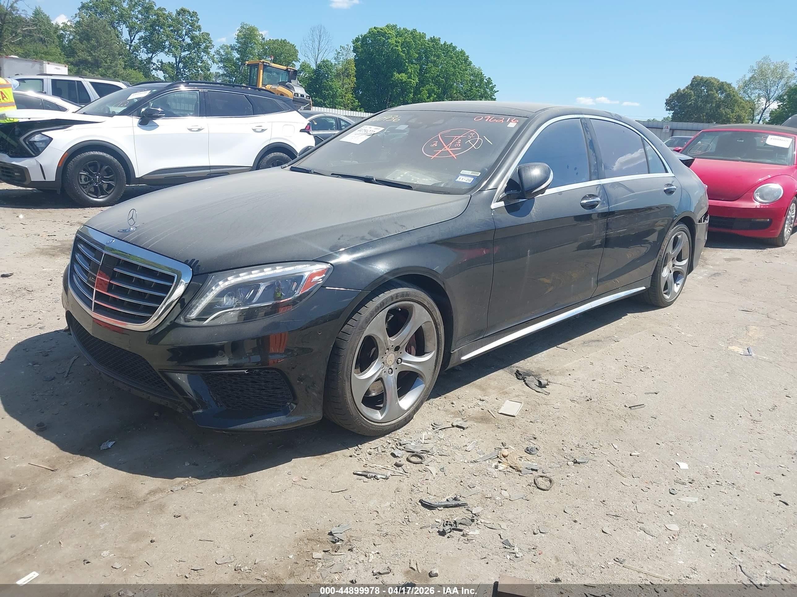 2015 Mercedes-benz S 63 Amg 4matic Black vin: WDDUG7JB8FA096216