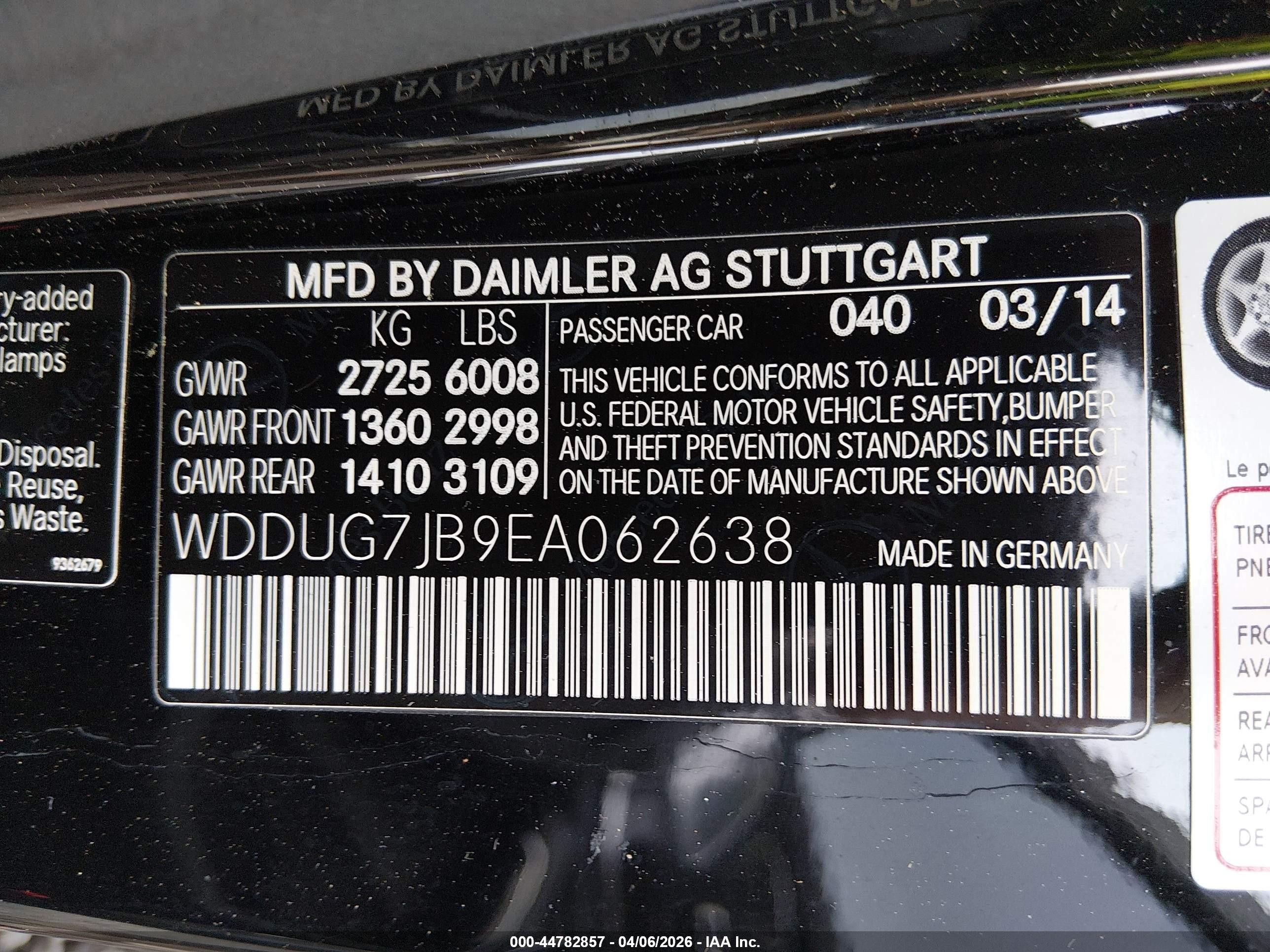 2014 Mercedes-benz S 63 Amg 4matic Black vin: WDDUG7JB9EA062638