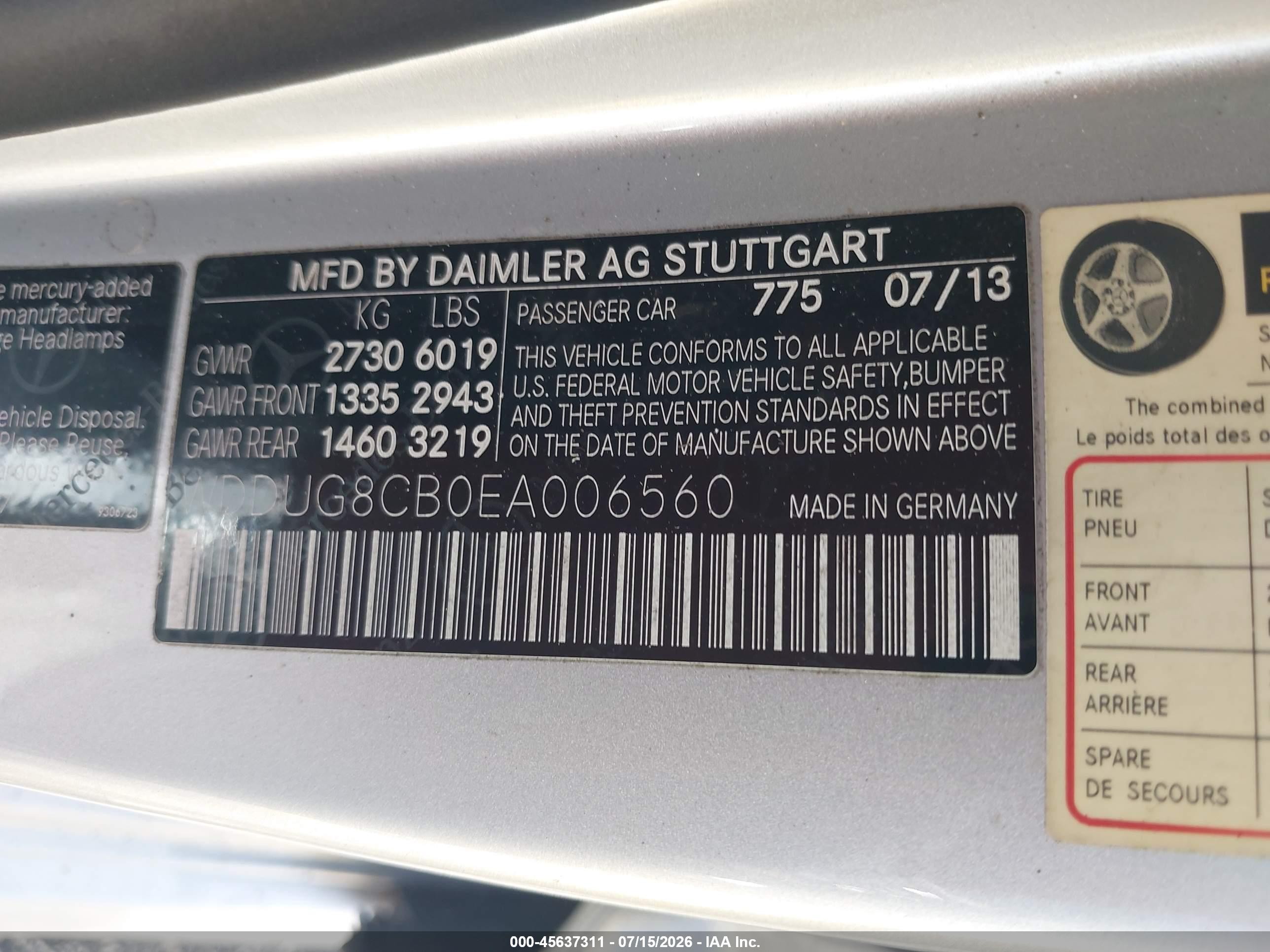 2014 Mercedes-benz S 550   Silver vin: WDDUG8CB0EA006560