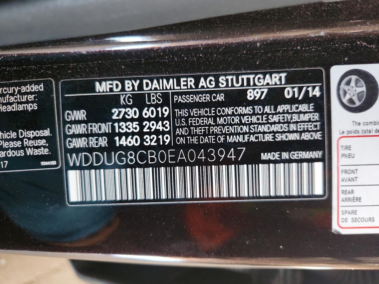 2014 Mercedes-benz S 550 Purple vin: WDDUG8CB0EA043947