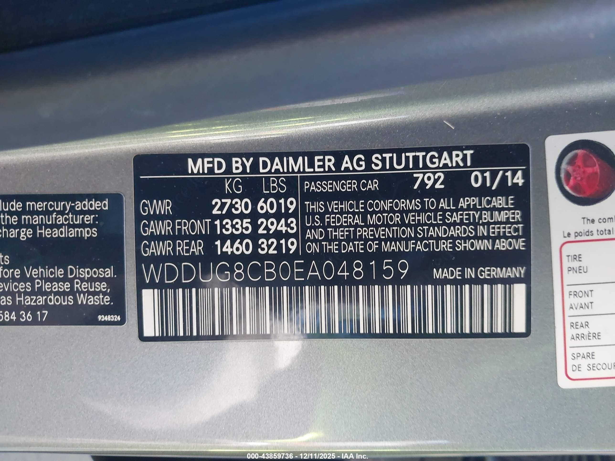 2014 Mercedes-benz S 550   Gray vin: WDDUG8CB0EA048159