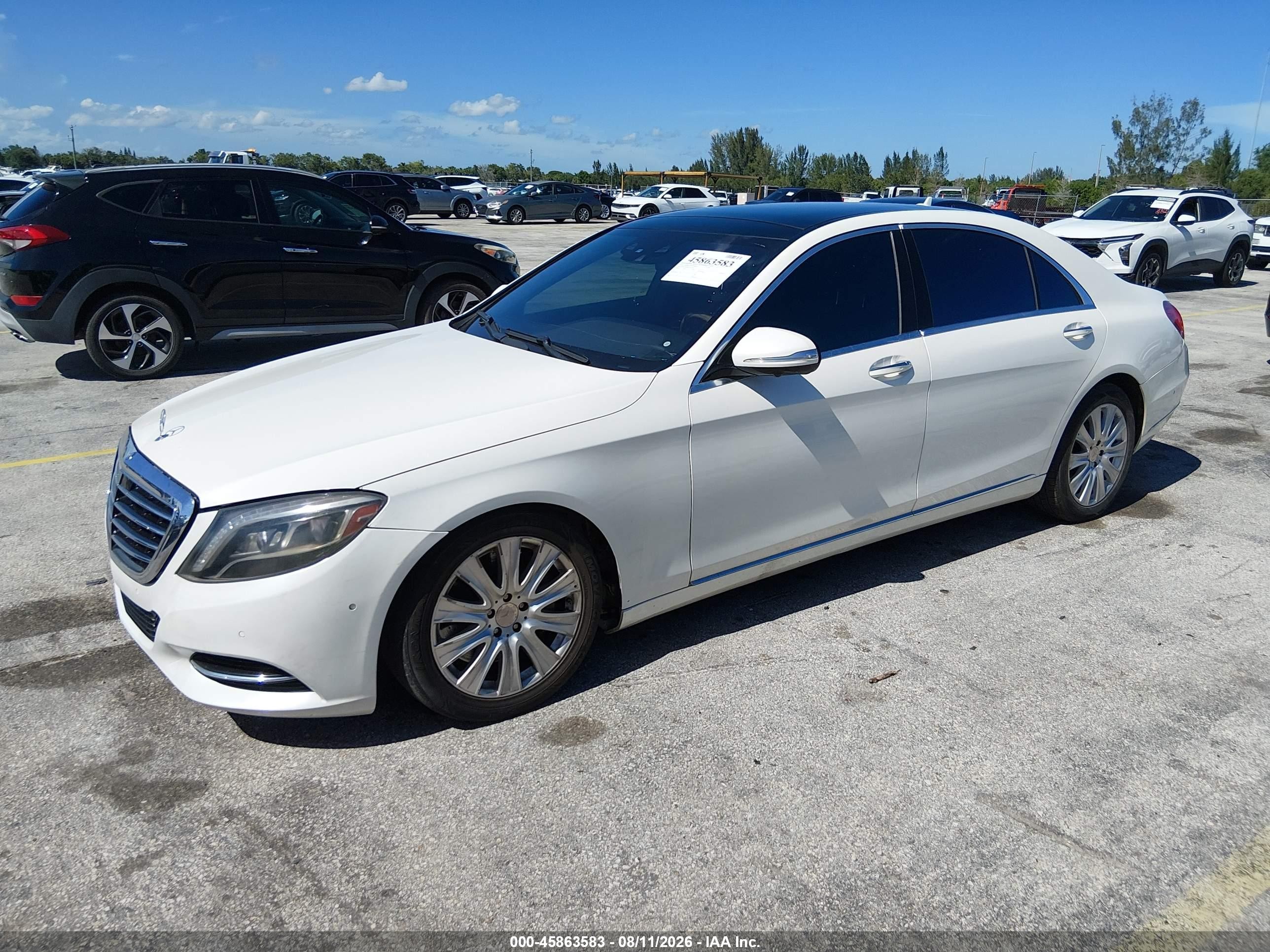 2014 Mercedes-benz S 550 White vin: WDDUG8CB0EA051109