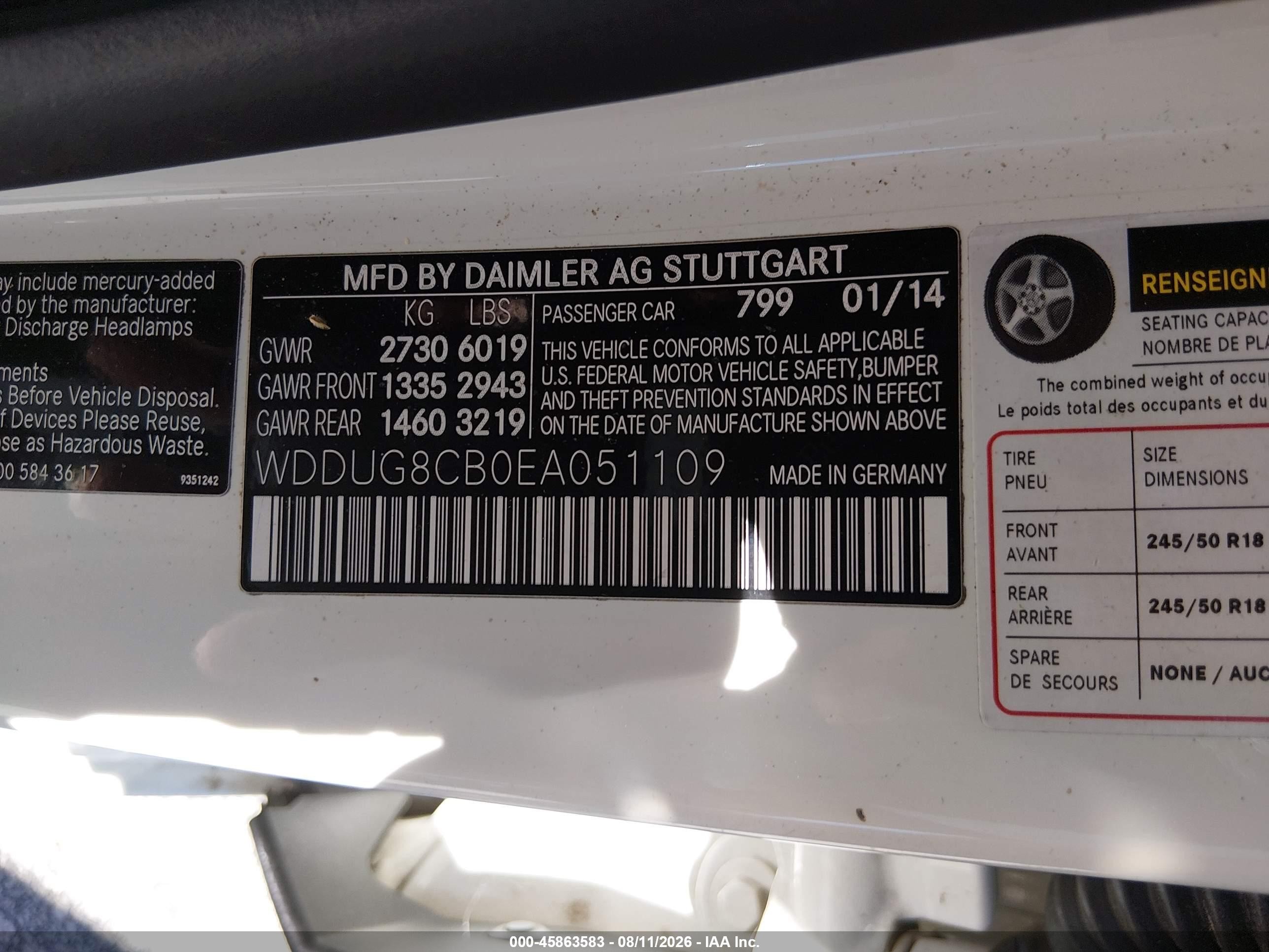 2014 Mercedes-benz S 550 White vin: WDDUG8CB0EA051109