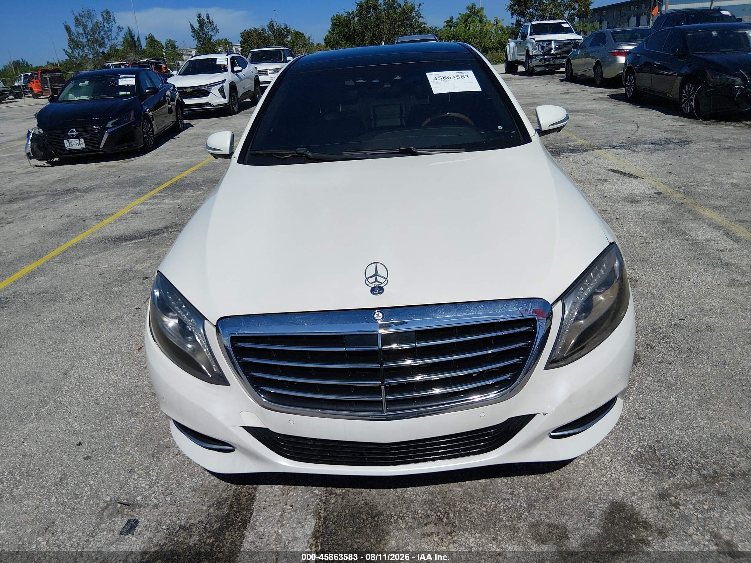 2014 Mercedes-benz S 550 White vin: WDDUG8CB0EA051109