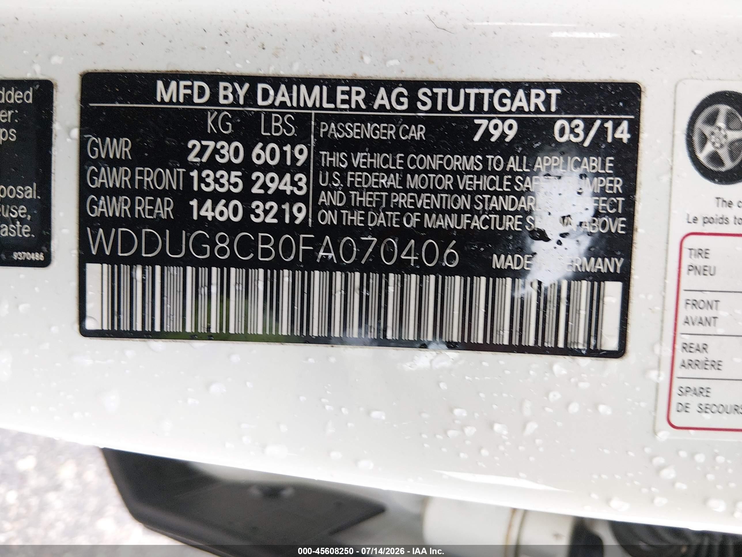 2015 Mercedes-benz S 550   White vin: WDDUG8CB0FA070406