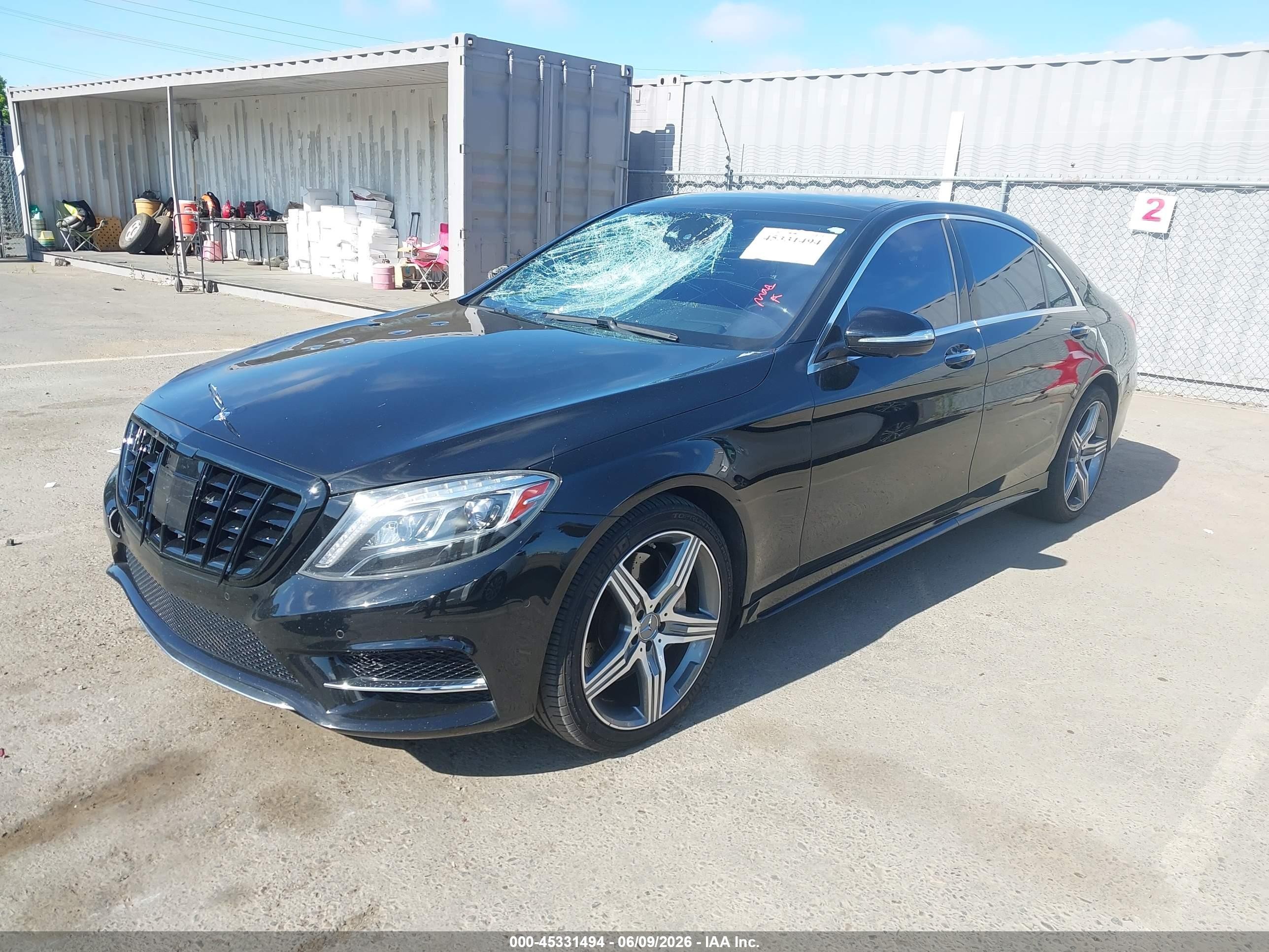 2015 Mercedes-benz S 550   Black vin: WDDUG8CB0FA114890