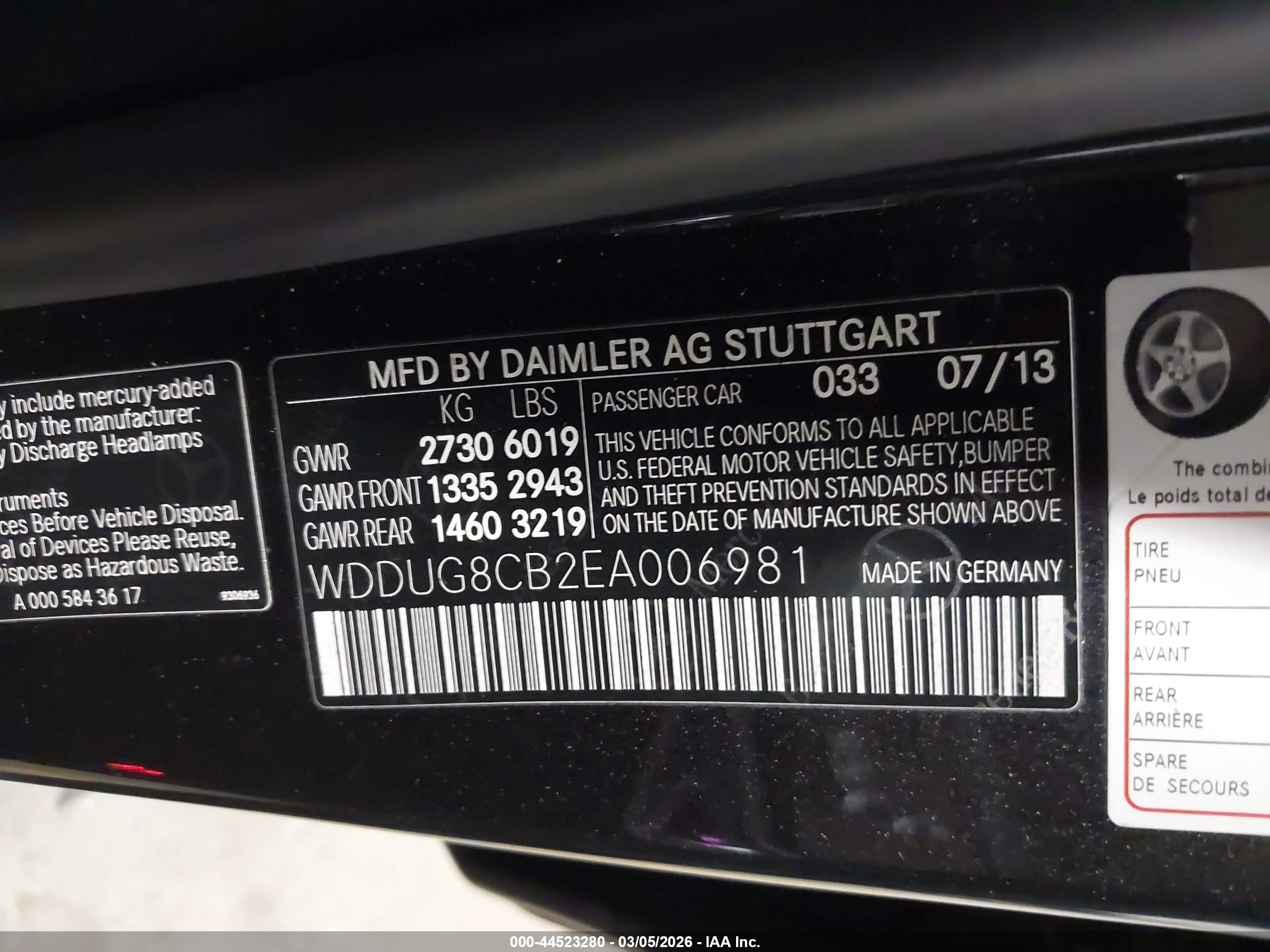 2014 Mercedes-benz S 550   Черный vin: WDDUG8CB2EA006981