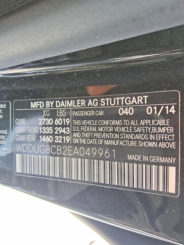 2014 Mercedes-benz S 550 Black vin: WDDUG8CB2EA049961