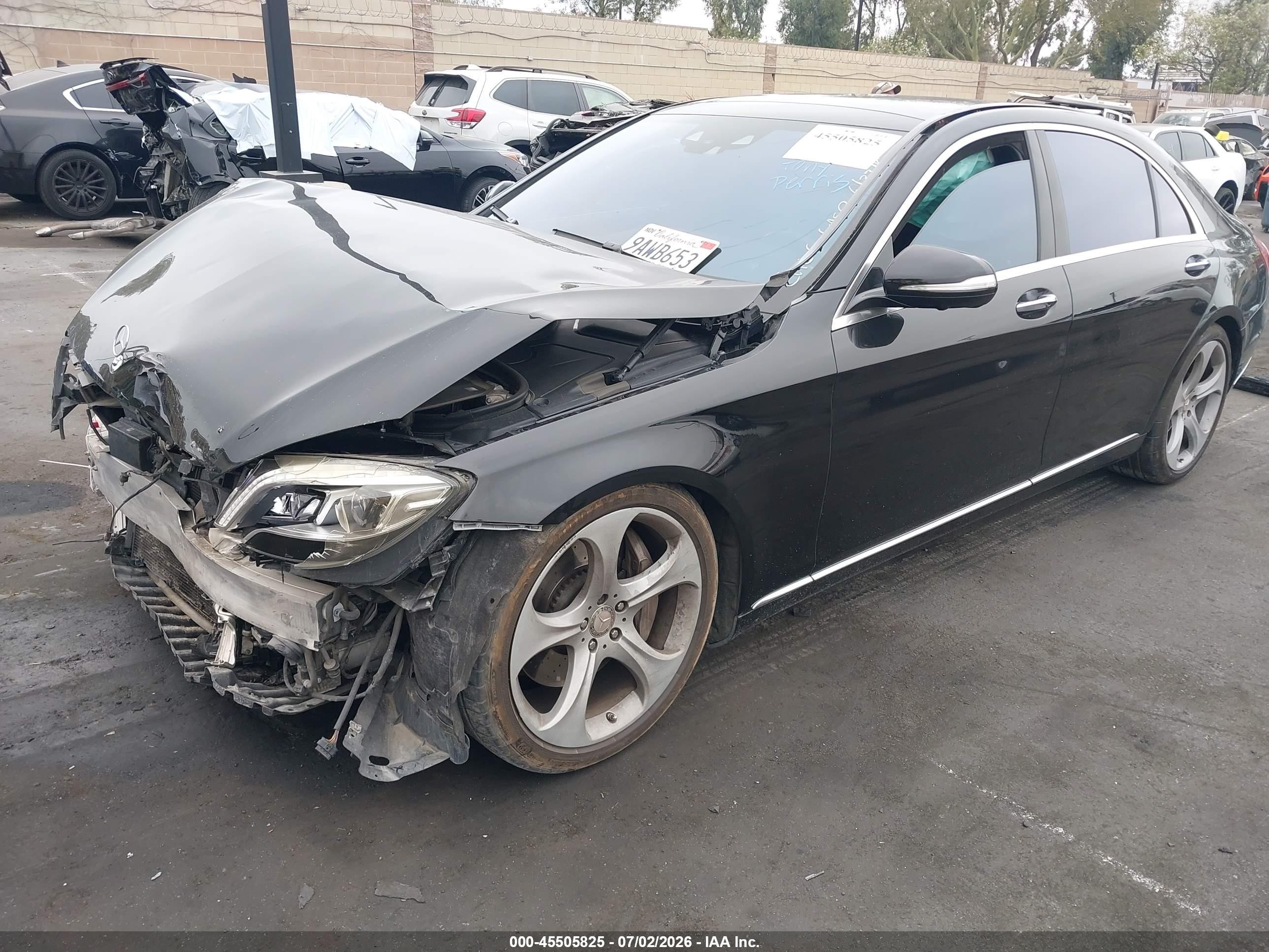 2015 Mercedes-benz S 550   Black vin: WDDUG8CB2FA164495