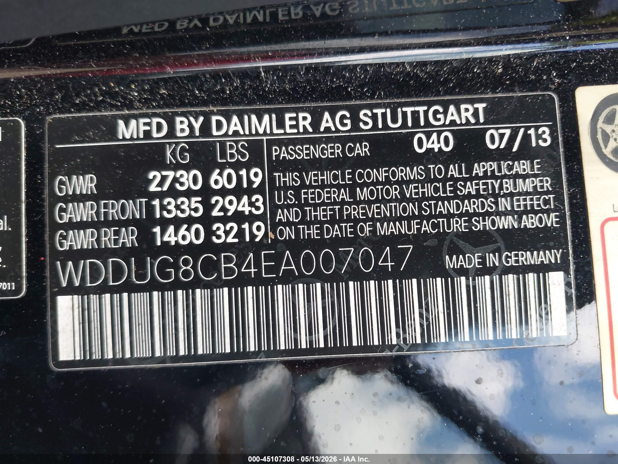 2014 Mercedes-benz S 550   Black vin: WDDUG8CB4EA007047