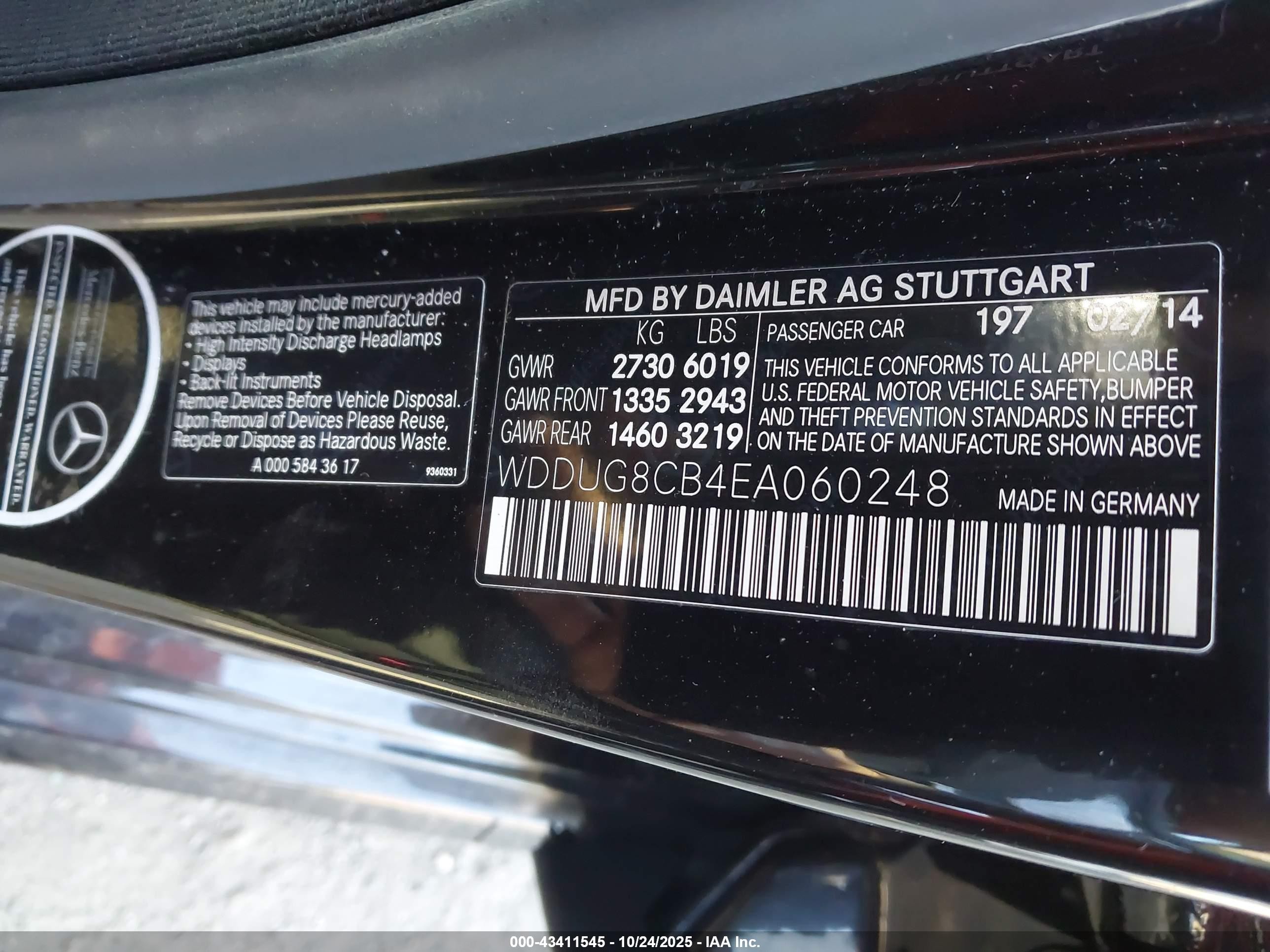 2014 Mercedes-benz S 550   Black vin: WDDUG8CB4EA060248