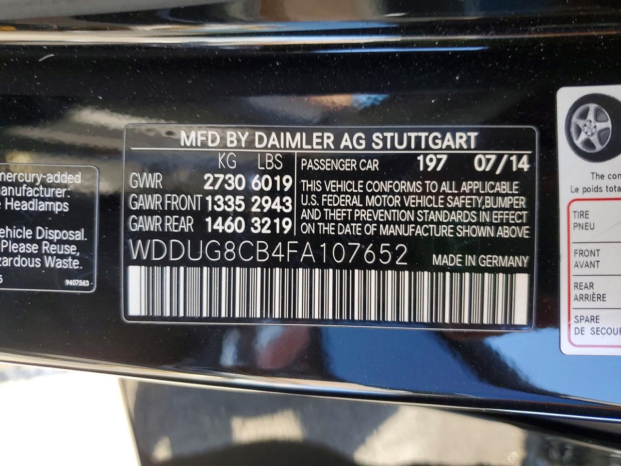2015 Mercedes-benz S 550 Black vin: WDDUG8CB4FA107652