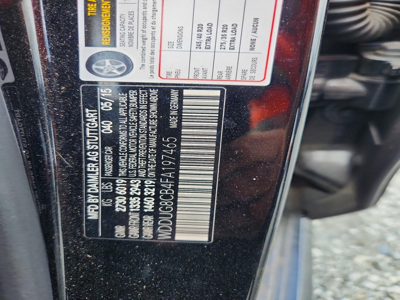 2015 Mercedes-benz S 550 Черный vin: WDDUG8CB4FA197465
