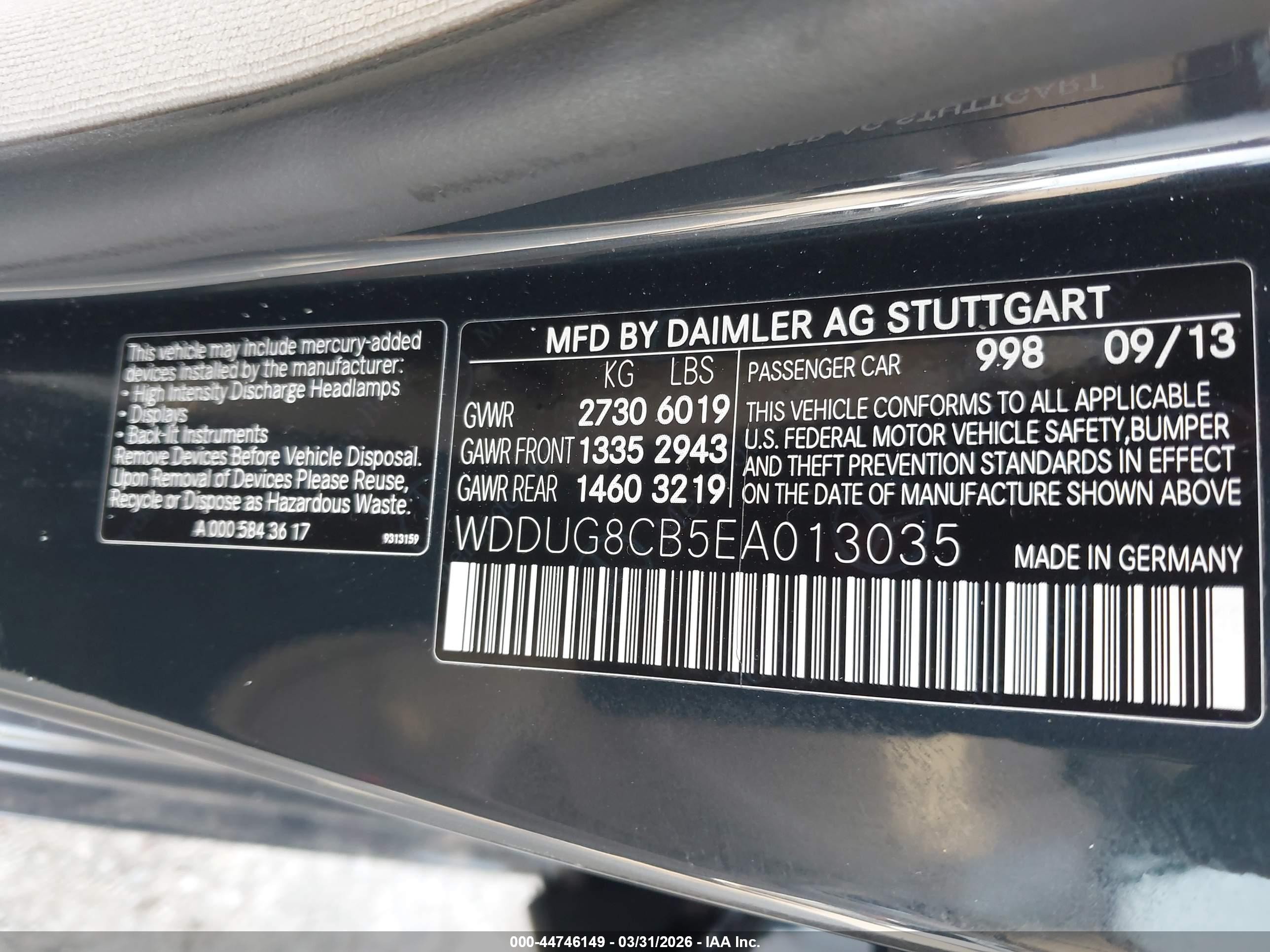 2014 Mercedes-benz S 550   Black vin: WDDUG8CB5EA013035