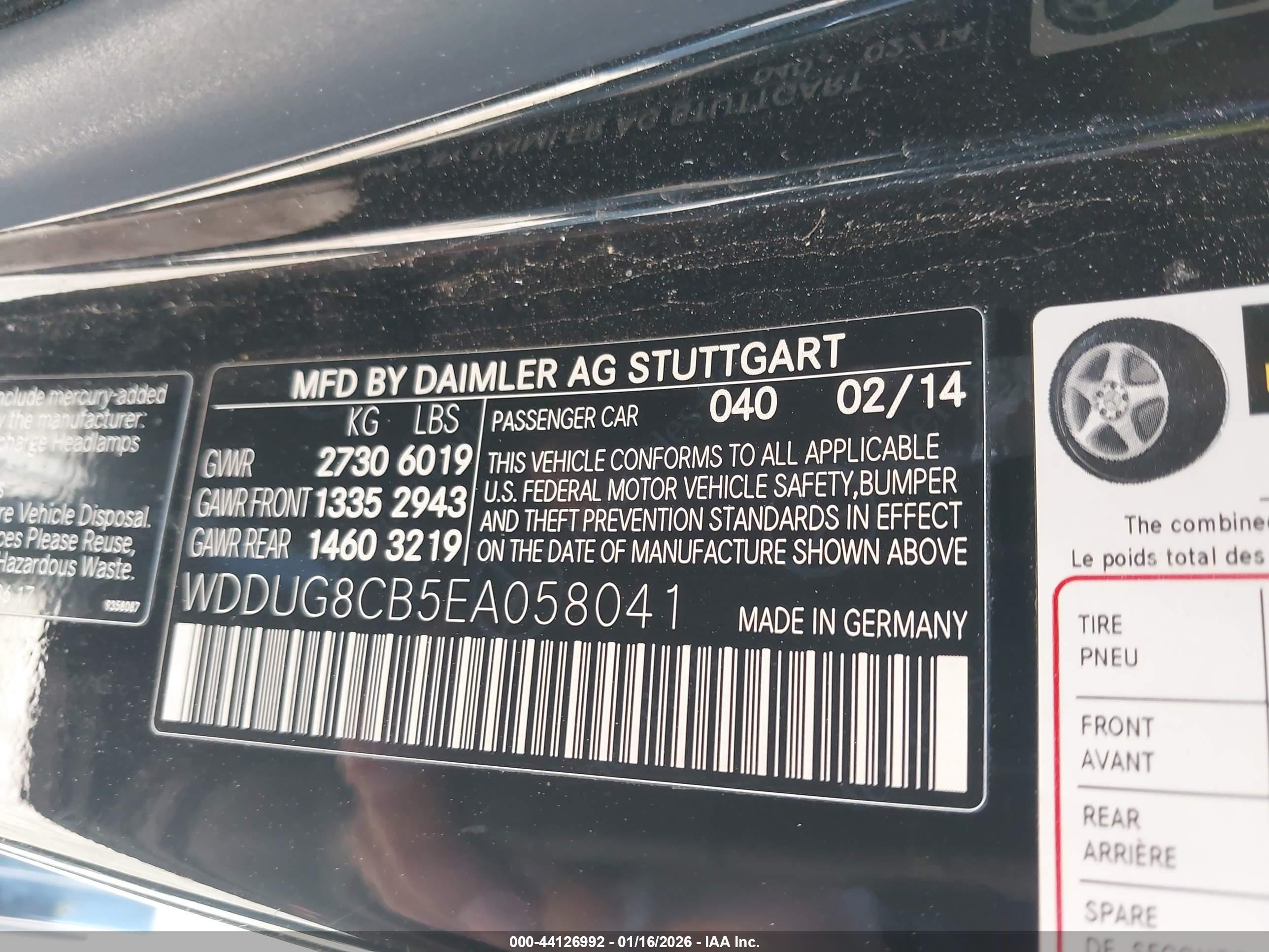 2014 Mercedes-benz S 550   Black vin: WDDUG8CB5EA058041