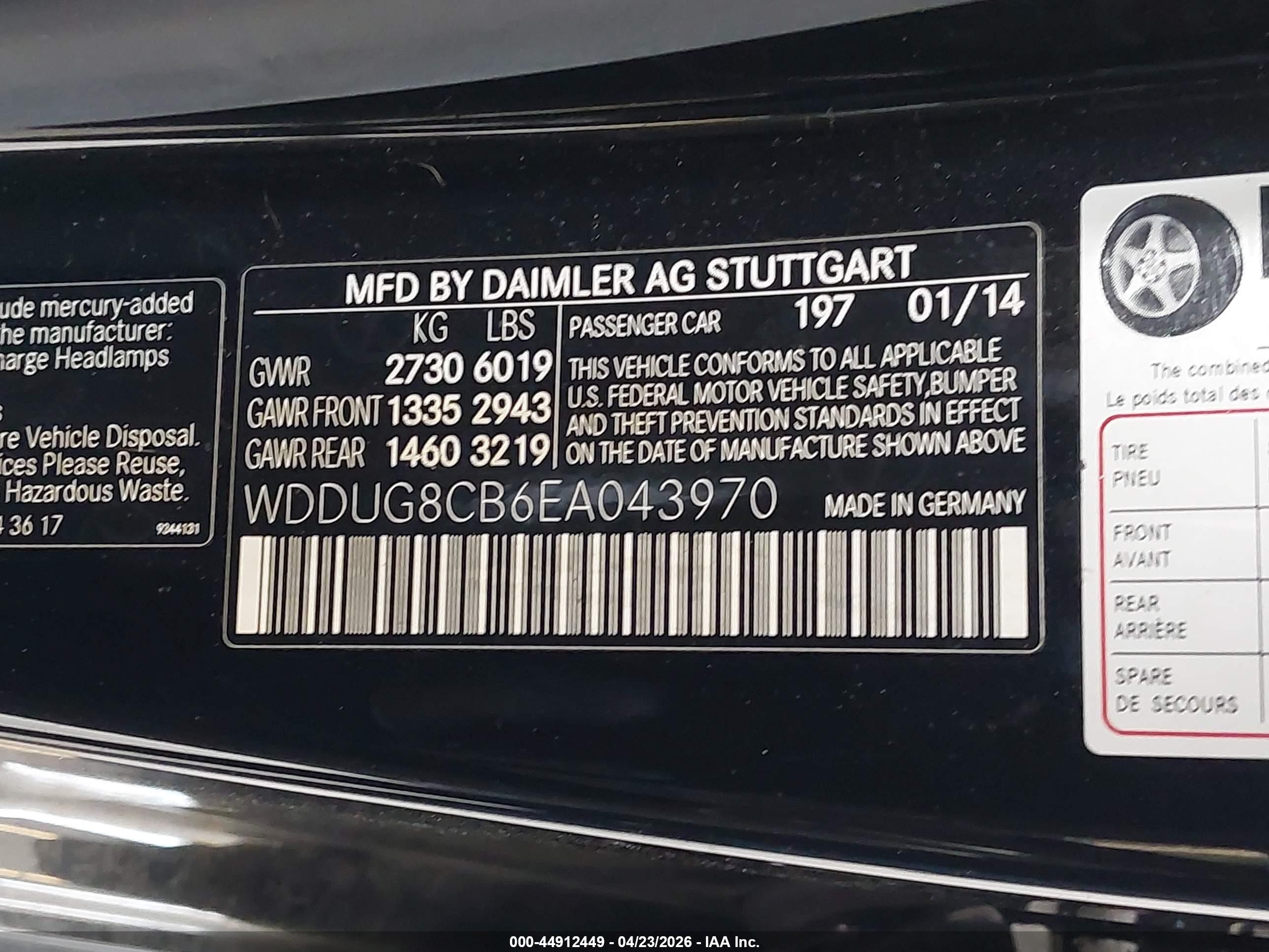 2014 Mercedes-benz S 550   Black vin: WDDUG8CB6EA043970
