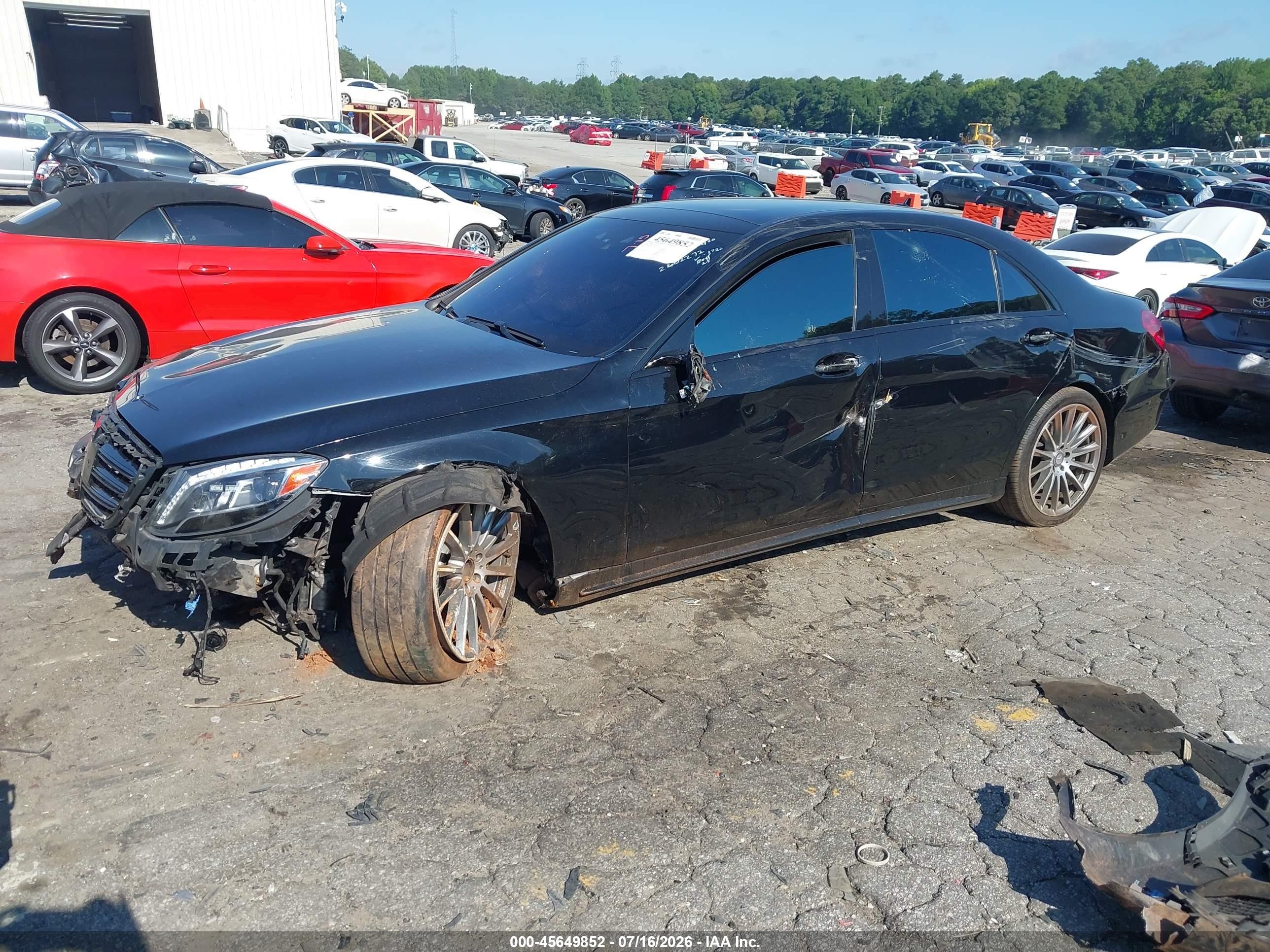 2015 Mercedes-benz S 550   Black vin: WDDUG8CB6FA181722