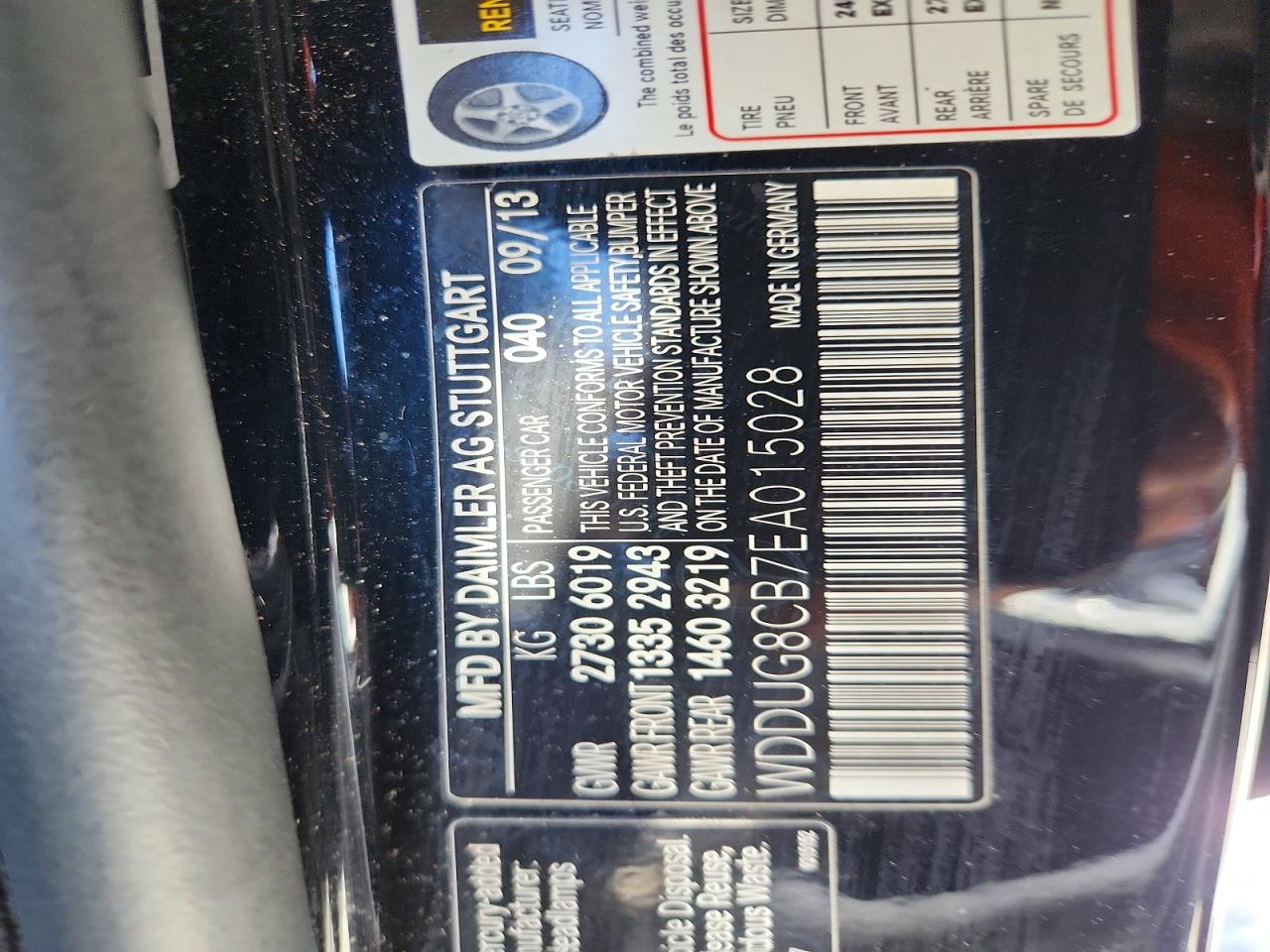 2014 Mercedes-benz S 550 Black vin: WDDUG8CB7EA015028