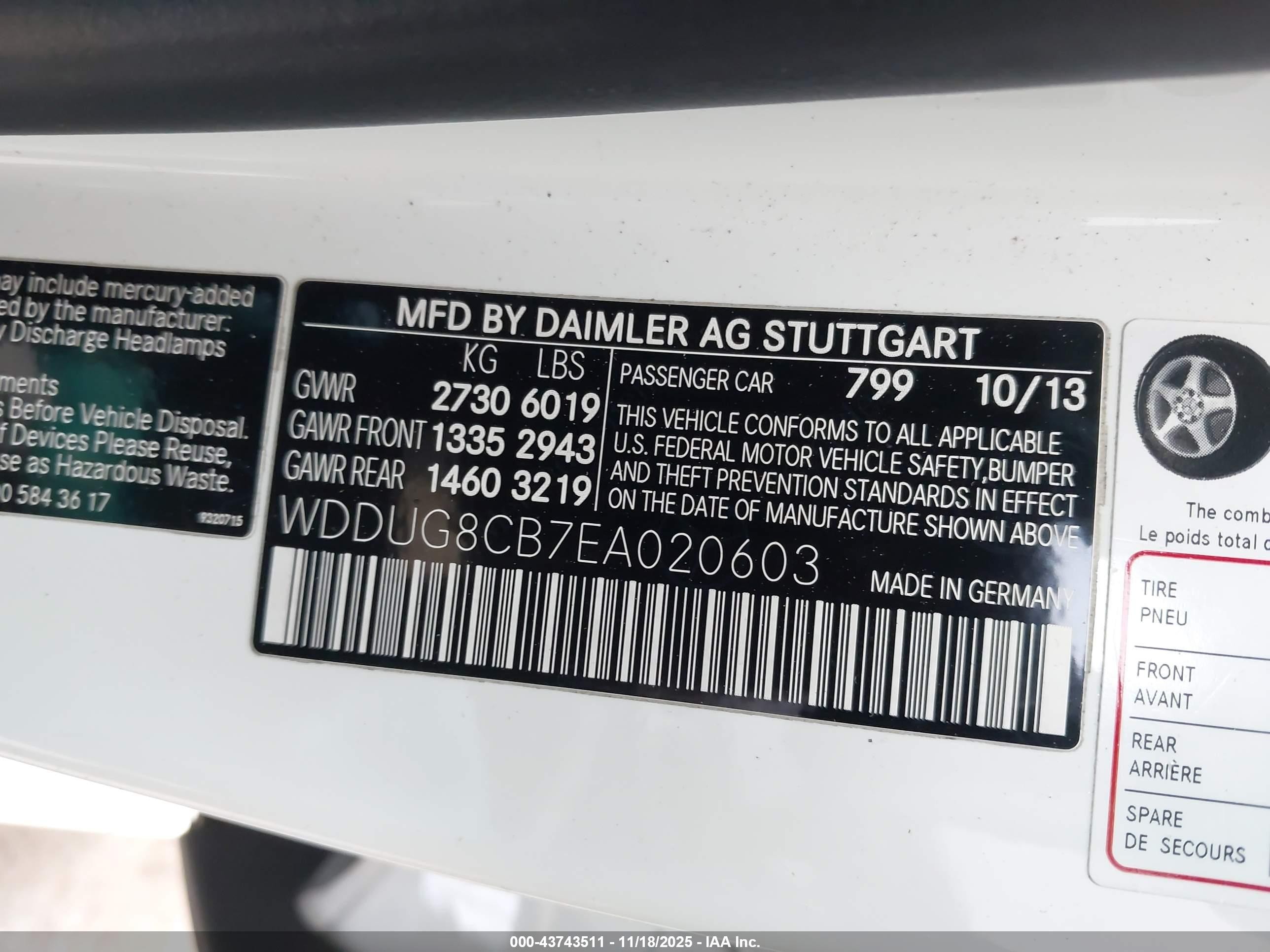 2014 Mercedes-benz S 550   White vin: WDDUG8CB7EA020603